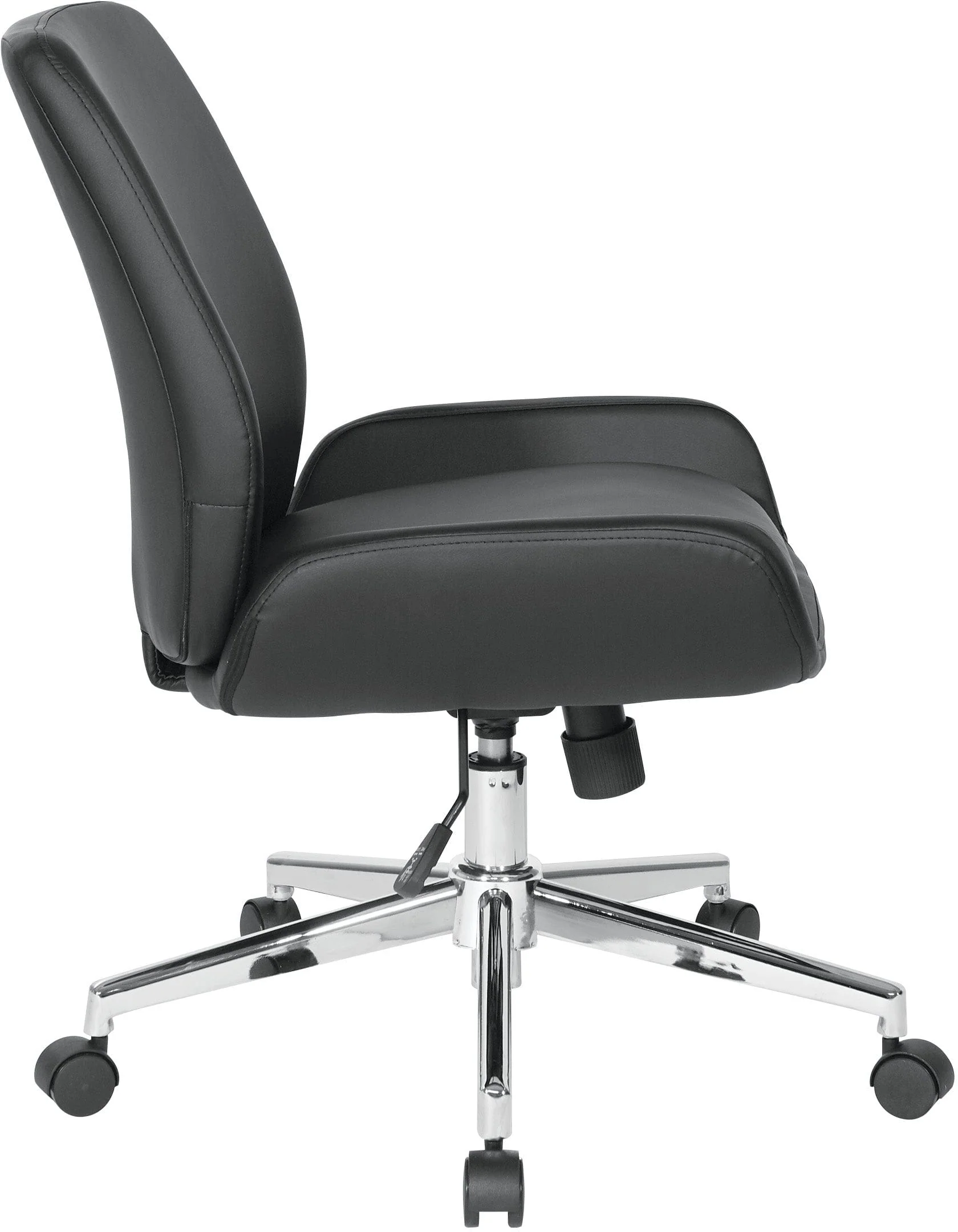 Office Star Faux Leather Home Office Chair with Chrome Base [FL61903C] - Image 8