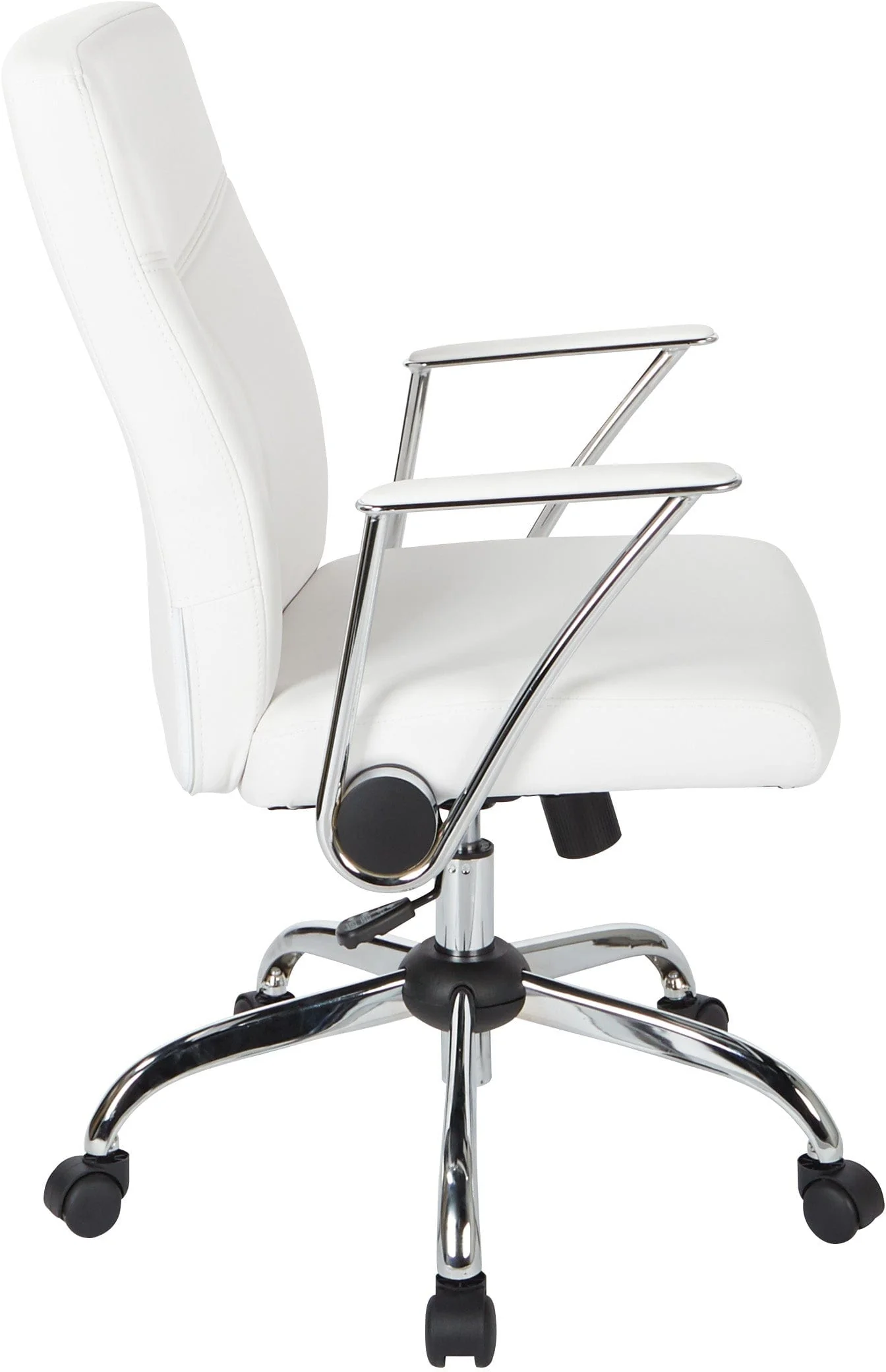 Office Star Faux Leather Chair with Flip Arms and Chrome Base [FL80287C] - Image 6
