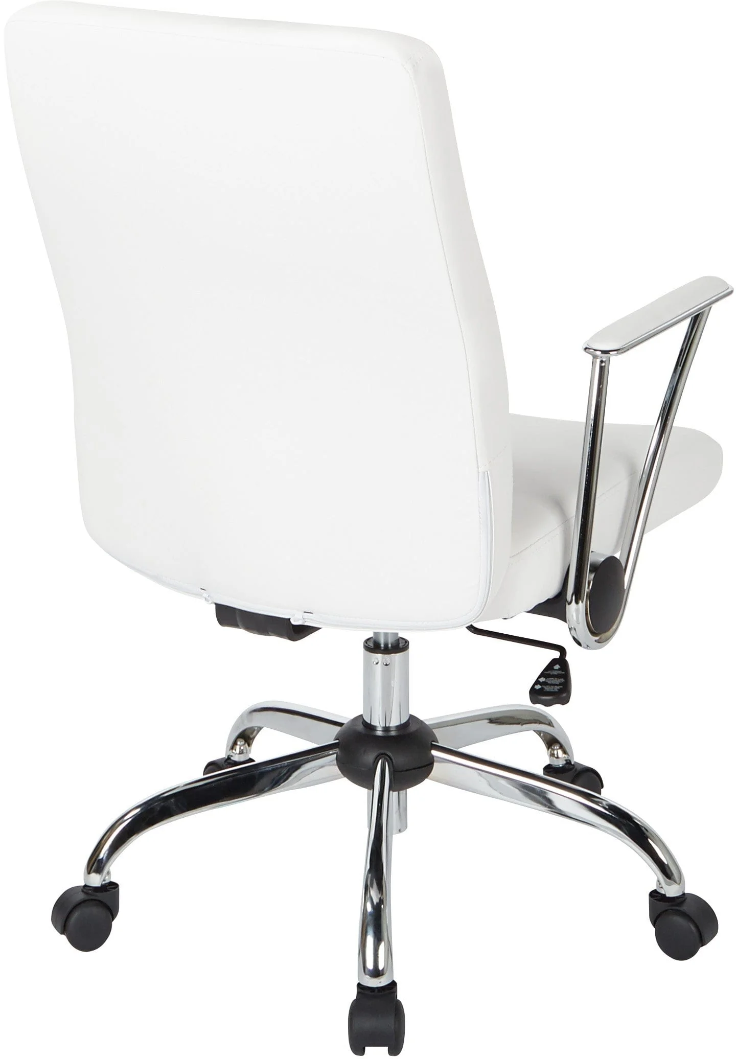 Office Star Faux Leather Chair with Flip Arms and Chrome Base [FL80287C] - Image 7