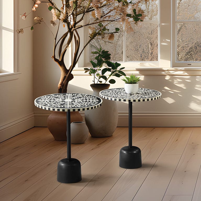 Office Star OSP Designs Mosaic Accent Table, 2-Pack [GCST] - Image 2