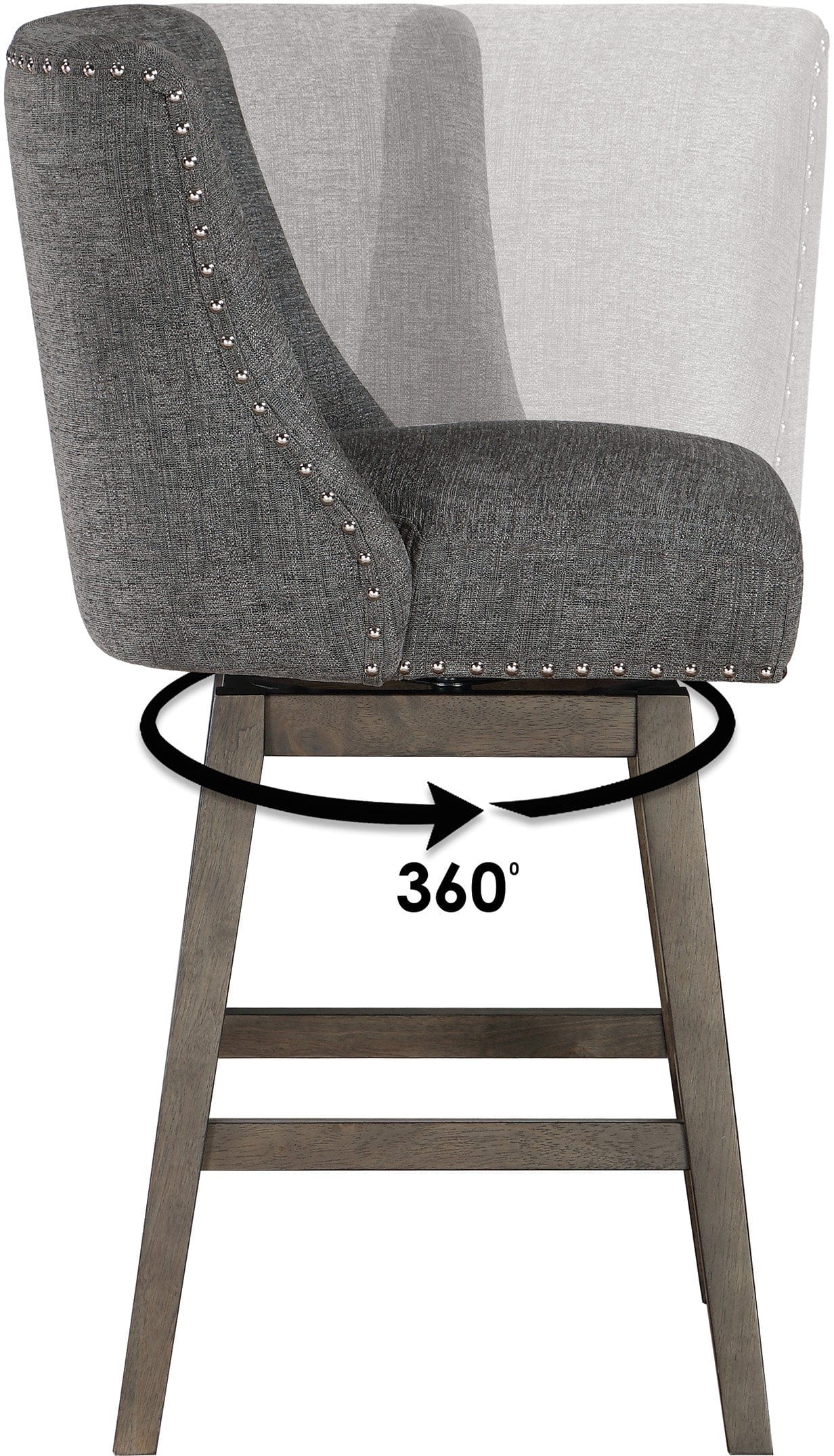 Office Star Granville 26" Swivel Stool [GVL26GY] - Image 8