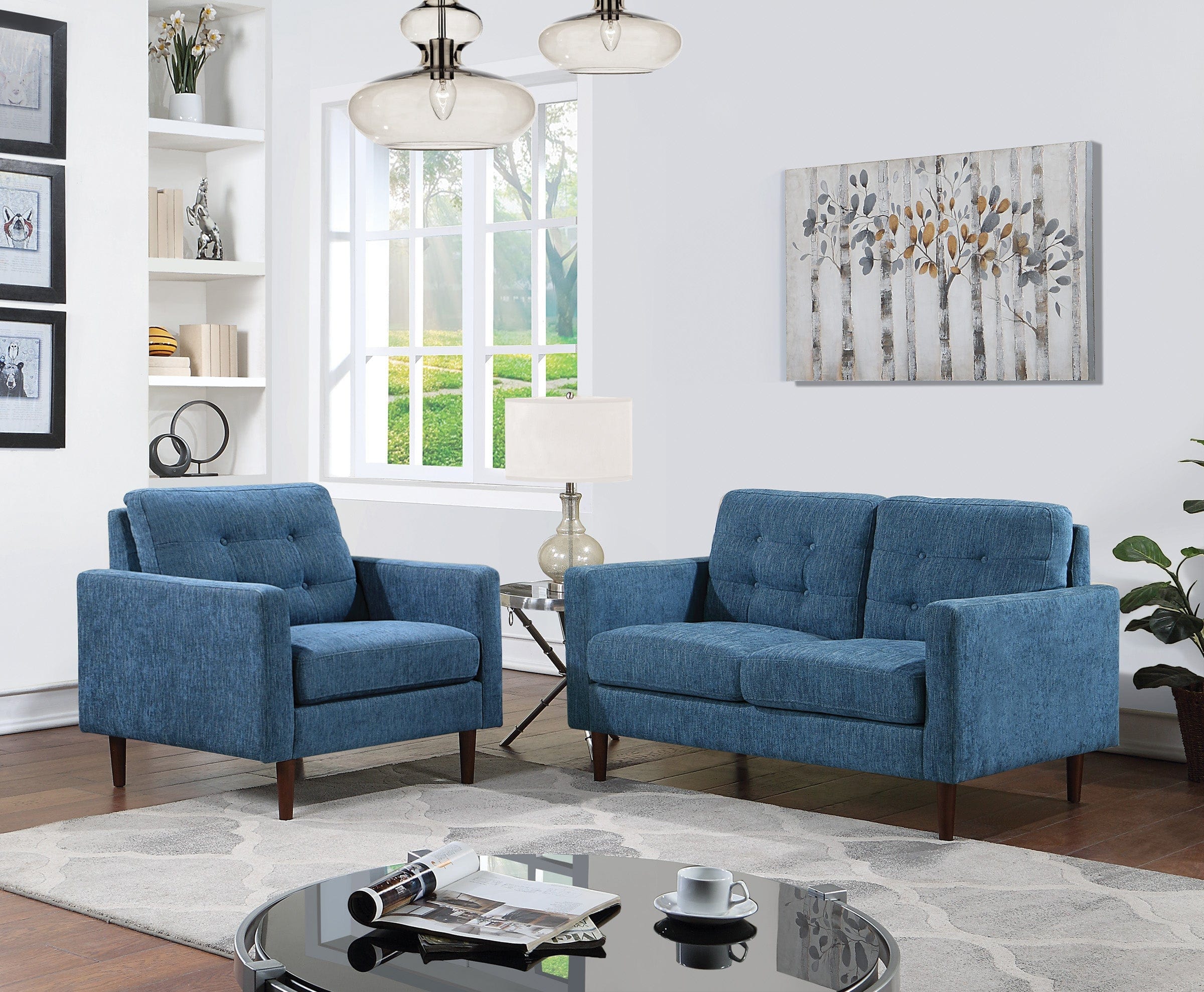Office Star Grayburn Mid-Century Loveseat [GYB52] - Image 5