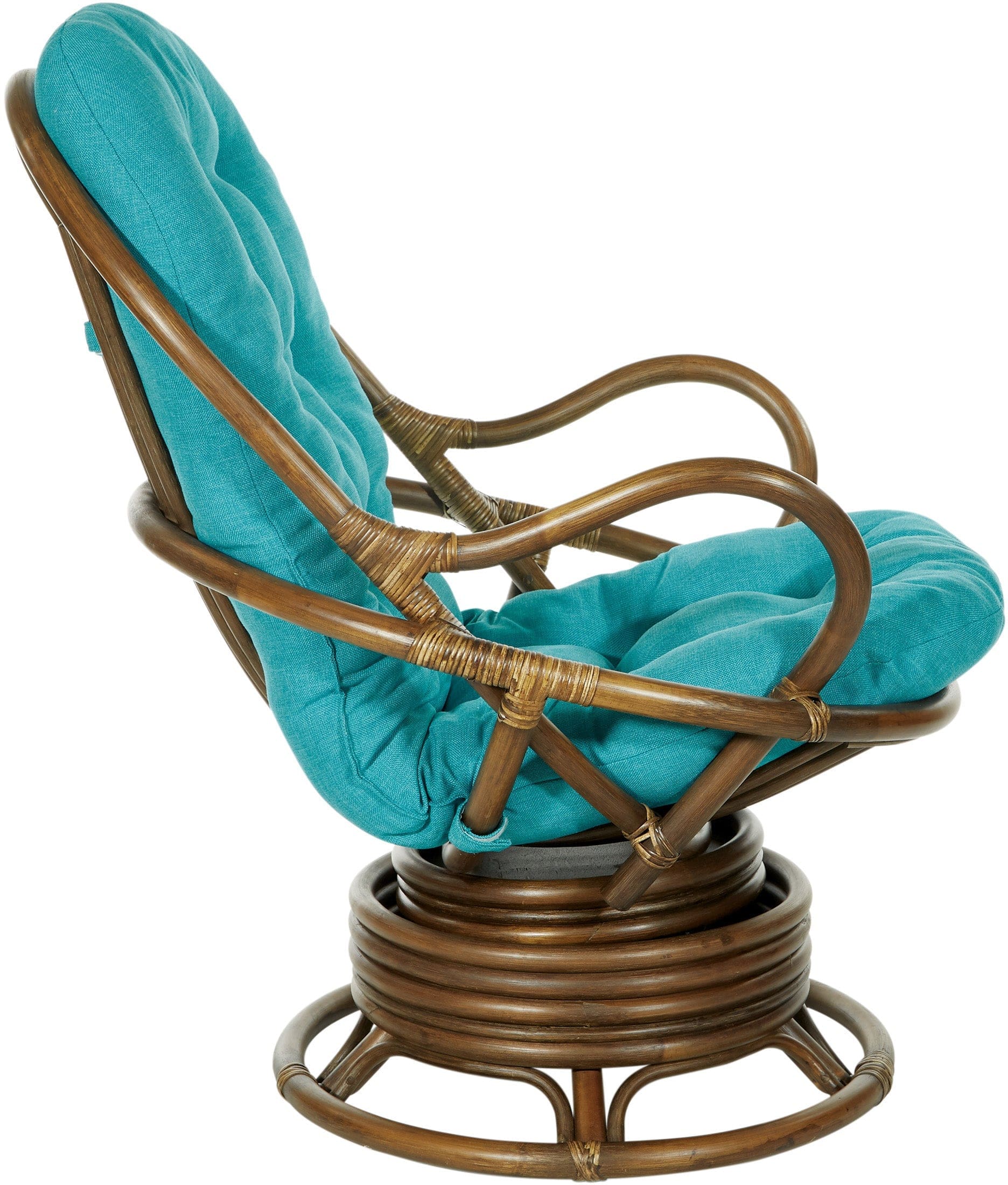 Office Star Kauai Rattan Swivel Rocker Chair [KAU320] - Image 7