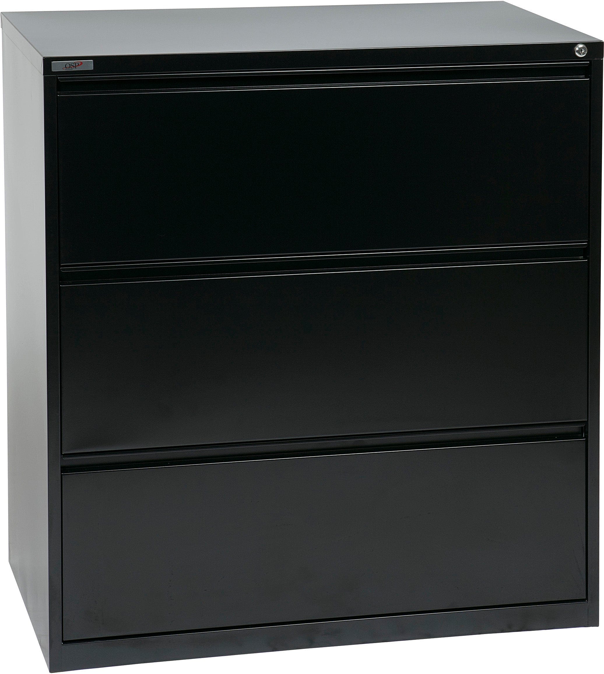 Office Star 3 Drawer Lateral File With Core-Removeable Lock & Adjustable Glides [LF3]