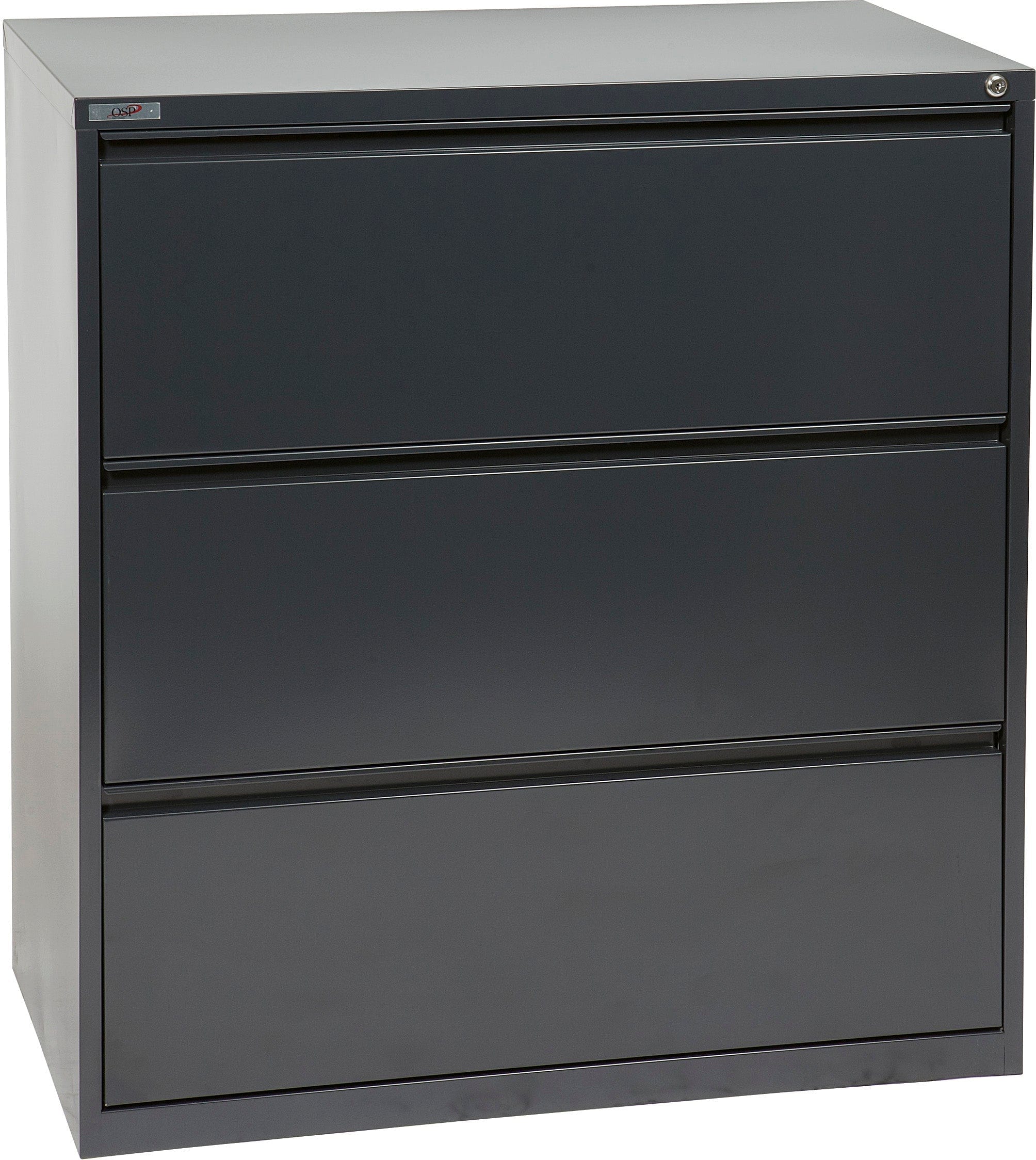 Office Star 3 Drawer Lateral File With Core-Removeable Lock & Adjustable Glides [LF3] - Image 2