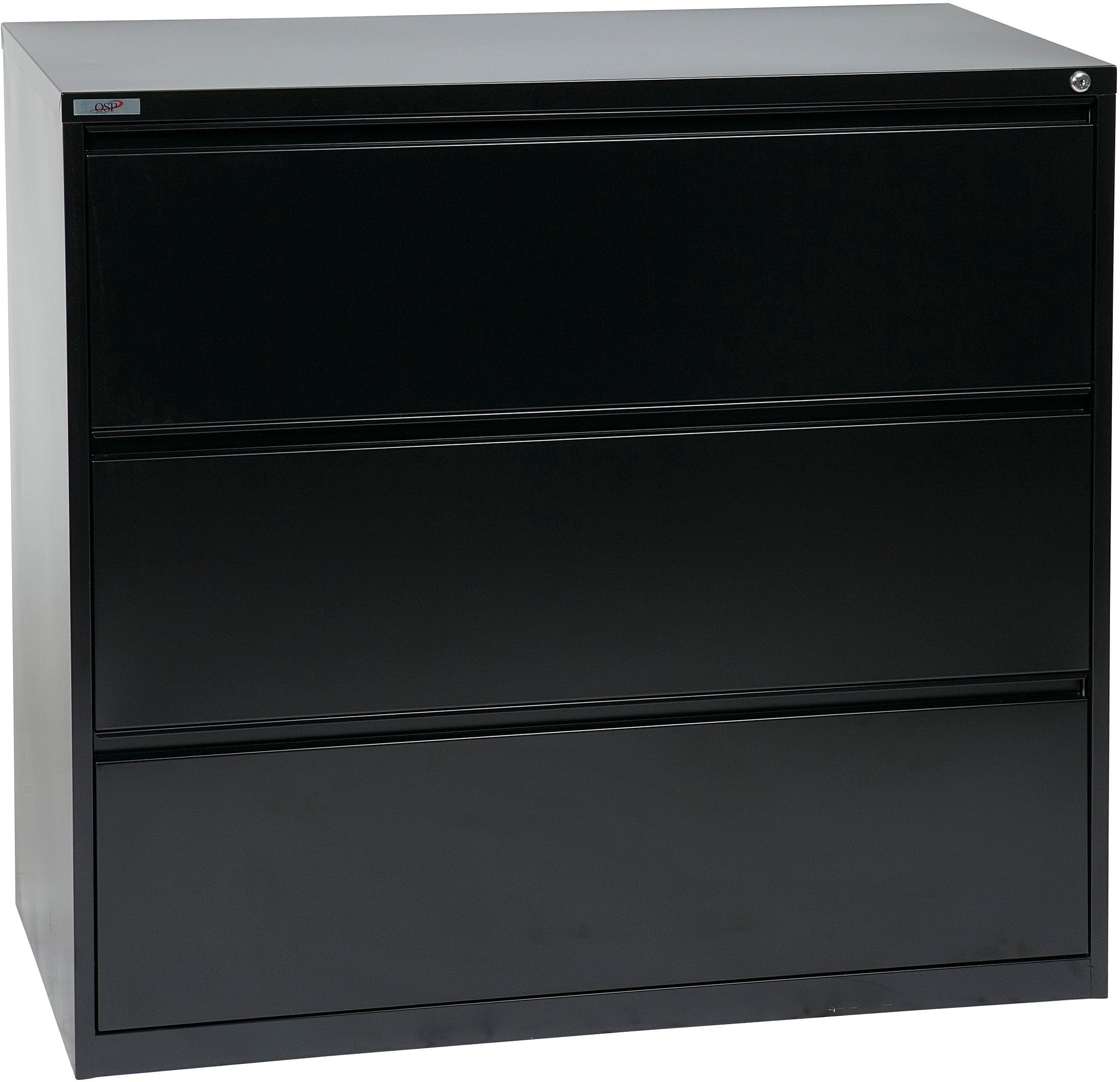 Office Star 3 Drawer Lateral File With Core-Removeable Lock & Adjustable Glides [LF3] - Image 6