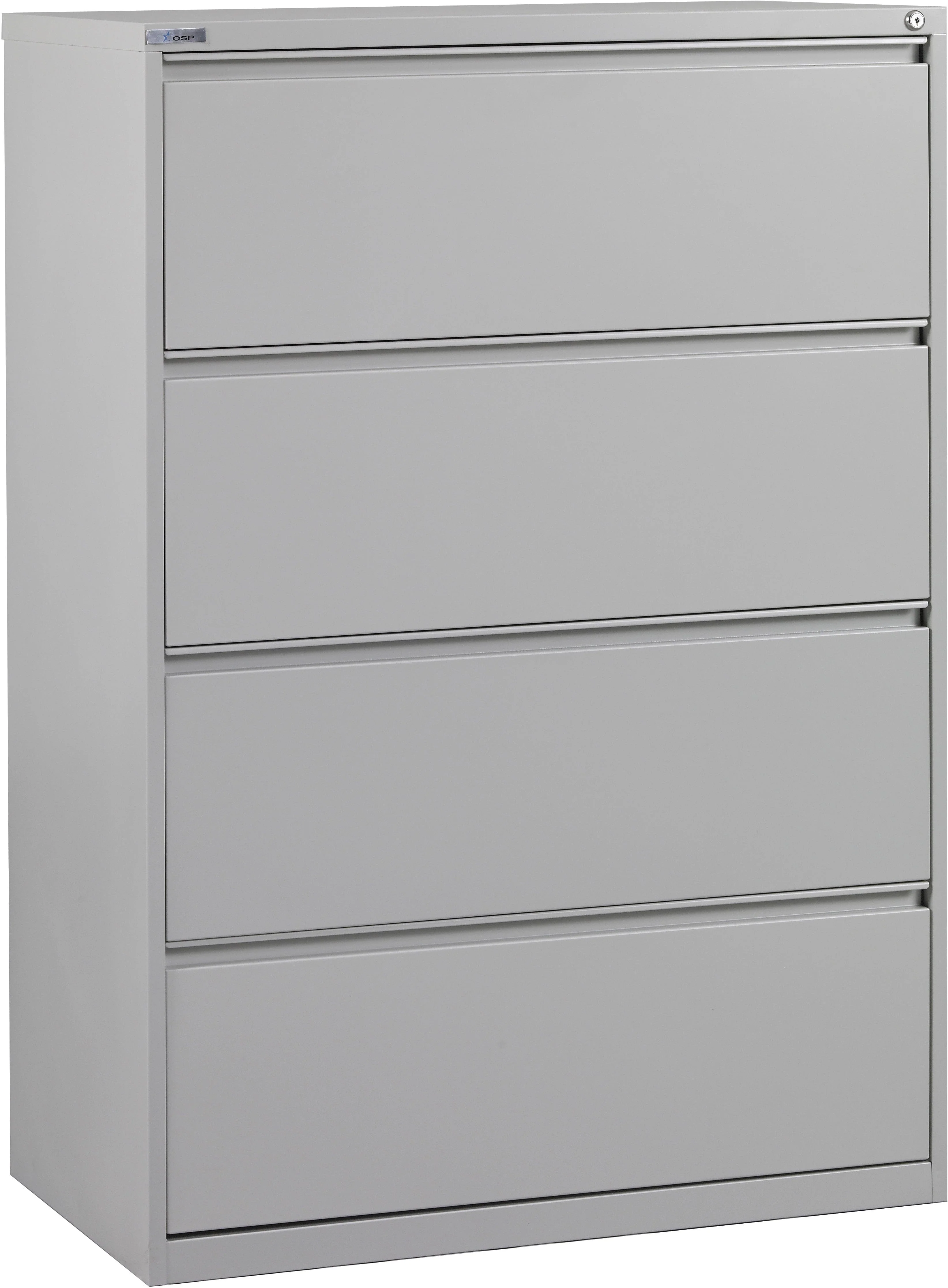 Office Star 4 Drawer Lateral File With Core-Removeable Lock & Adjustable Glides [LF4] - Image 3