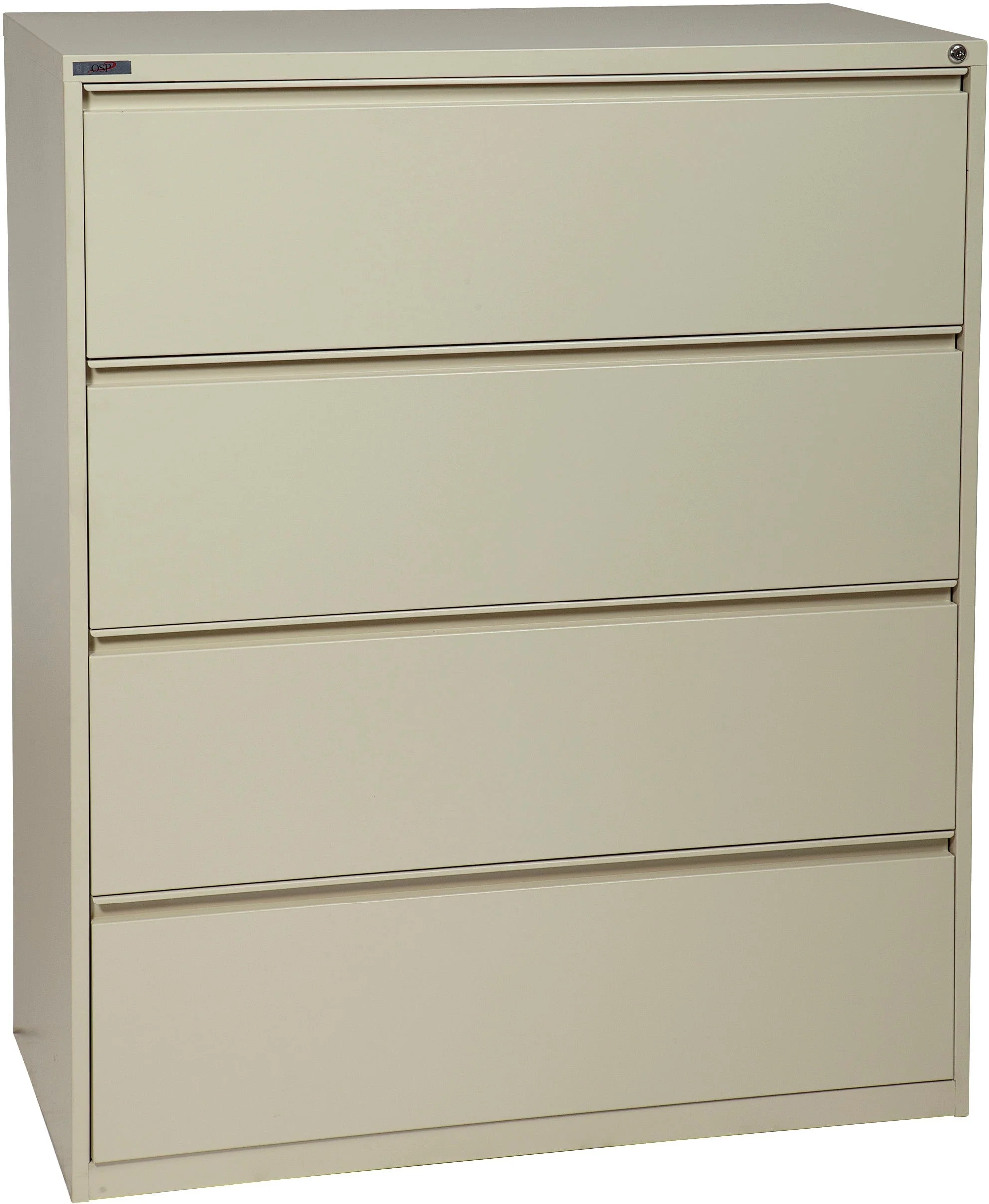 Office Star 4 Drawer Lateral File With Core-Removeable Lock & Adjustable Glides [LF4] - Image 4