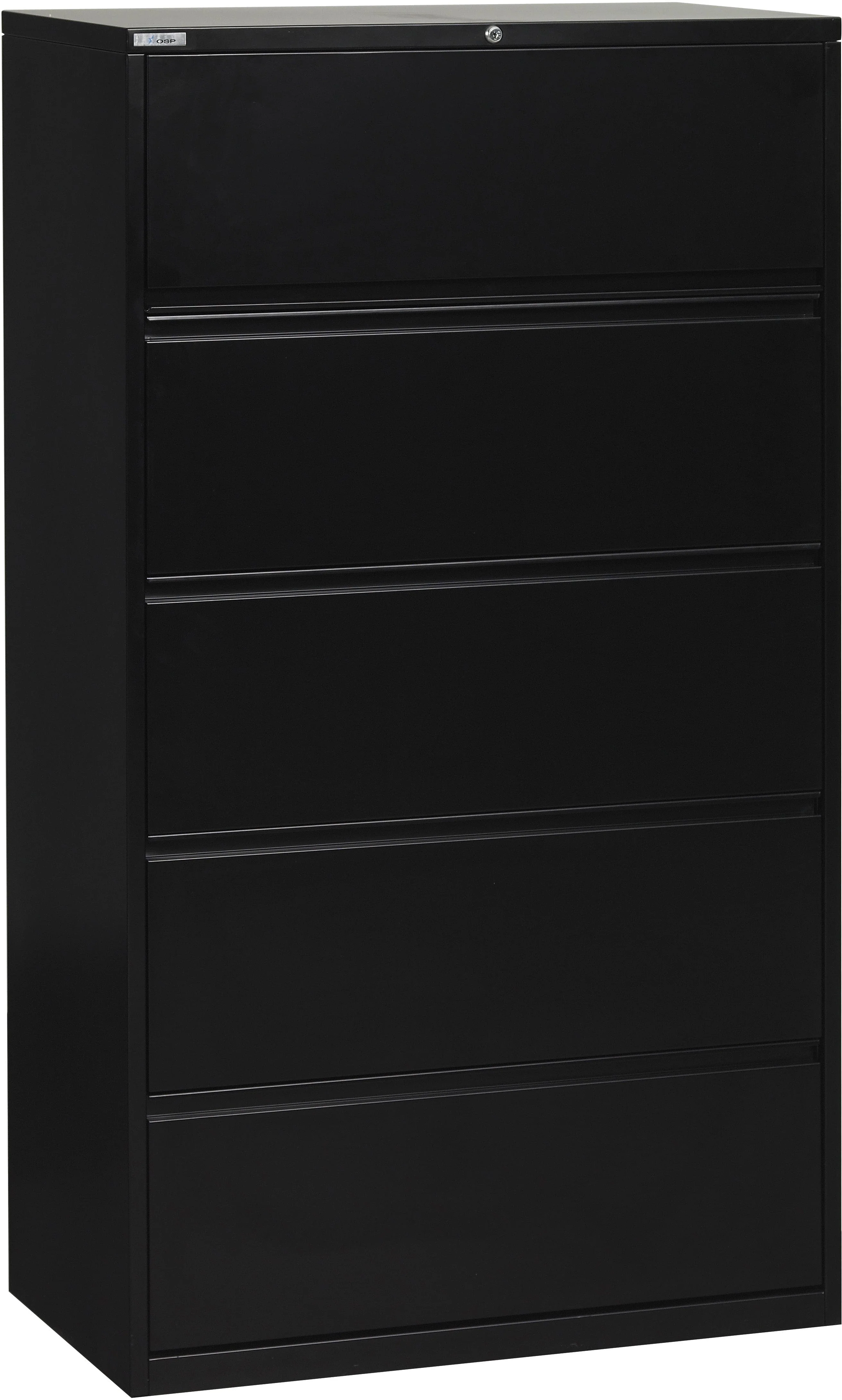 Office Star 5 Drawer Lateral File With Core-Removeable Lock & Adjustable Glides [LF5]