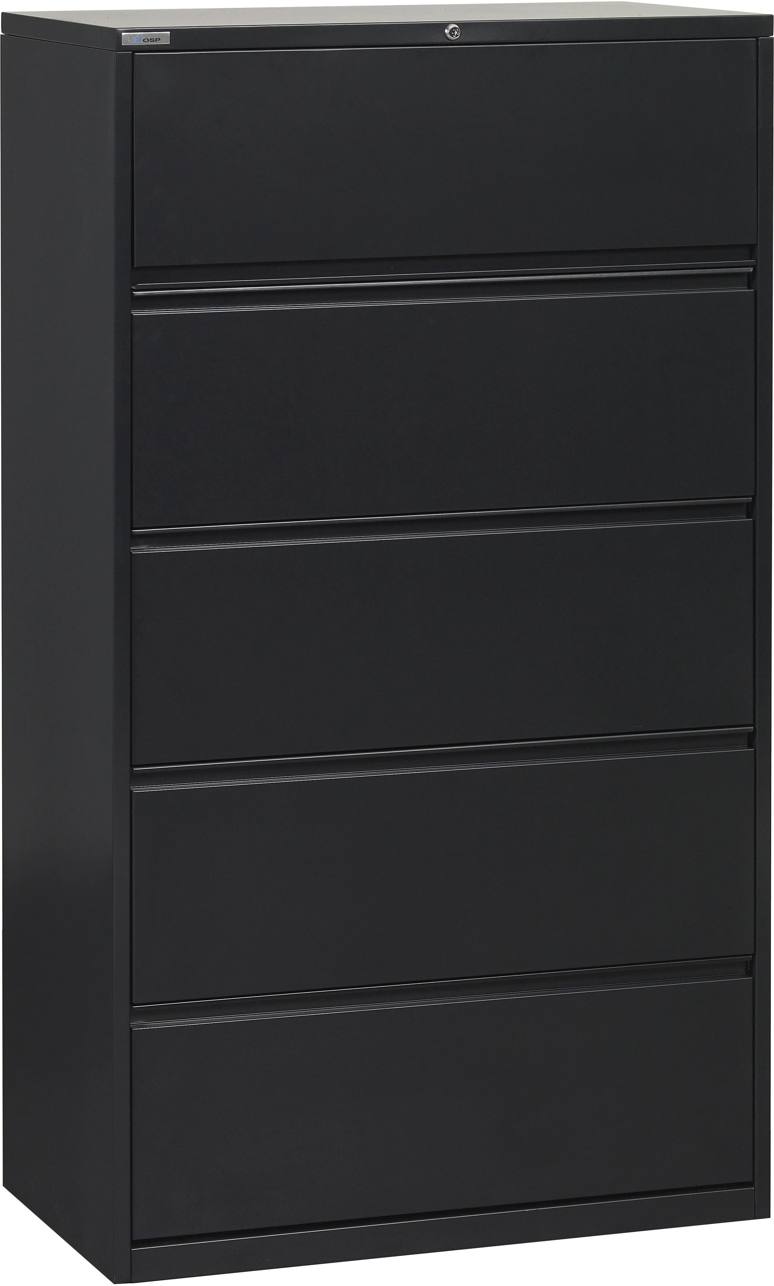 Office Star 5 Drawer Lateral File With Core-Removeable Lock & Adjustable Glides [LF5] - Image 2