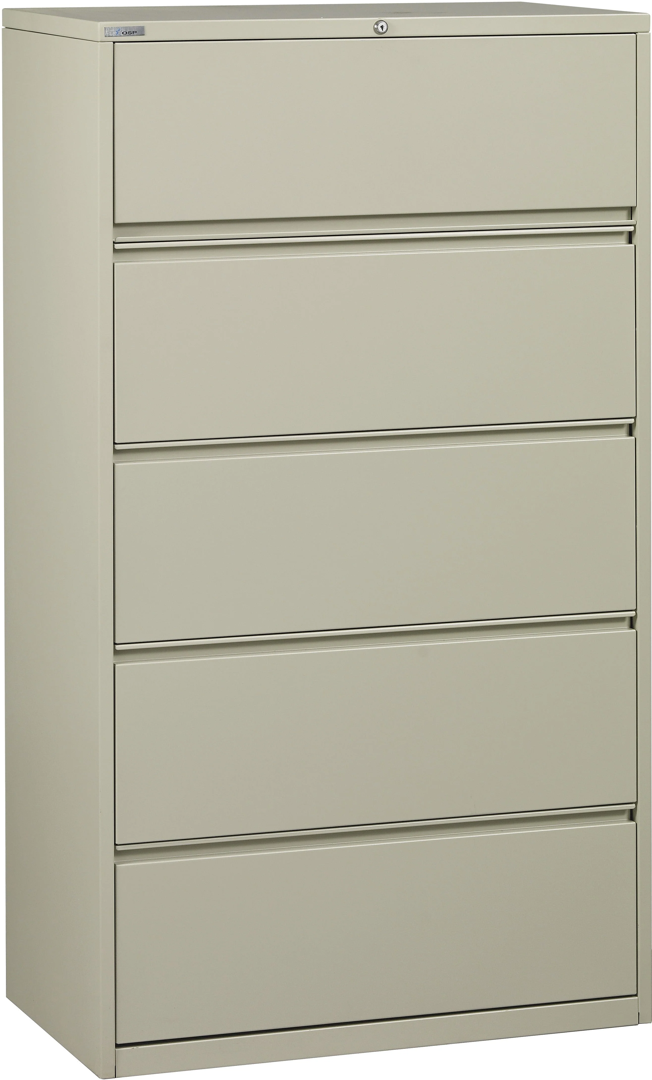 Office Star 5 Drawer Lateral File With Core-Removeable Lock & Adjustable Glides [LF5] - Image 4