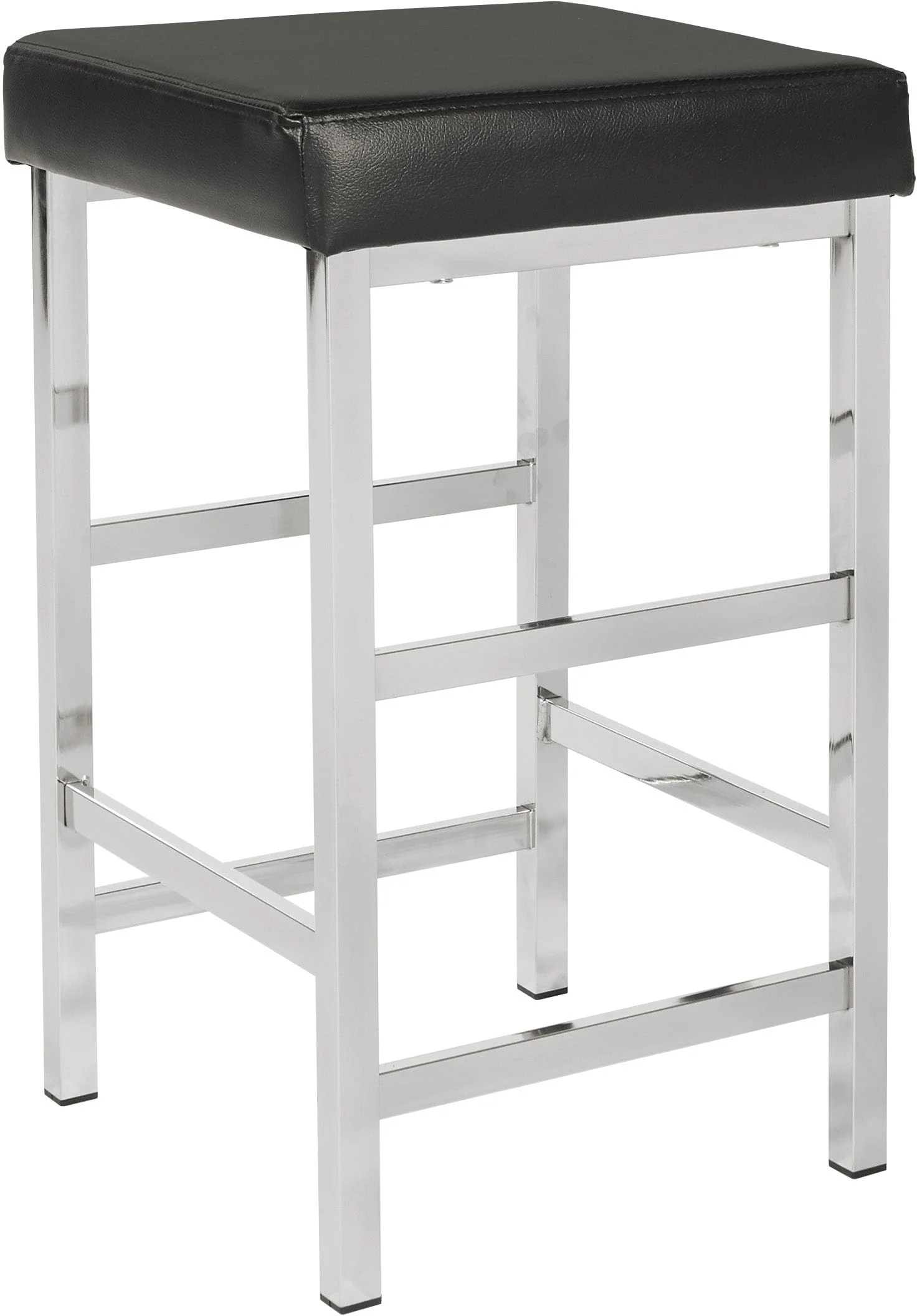 Office Star Polished Chrome Backless Stool [MET13]