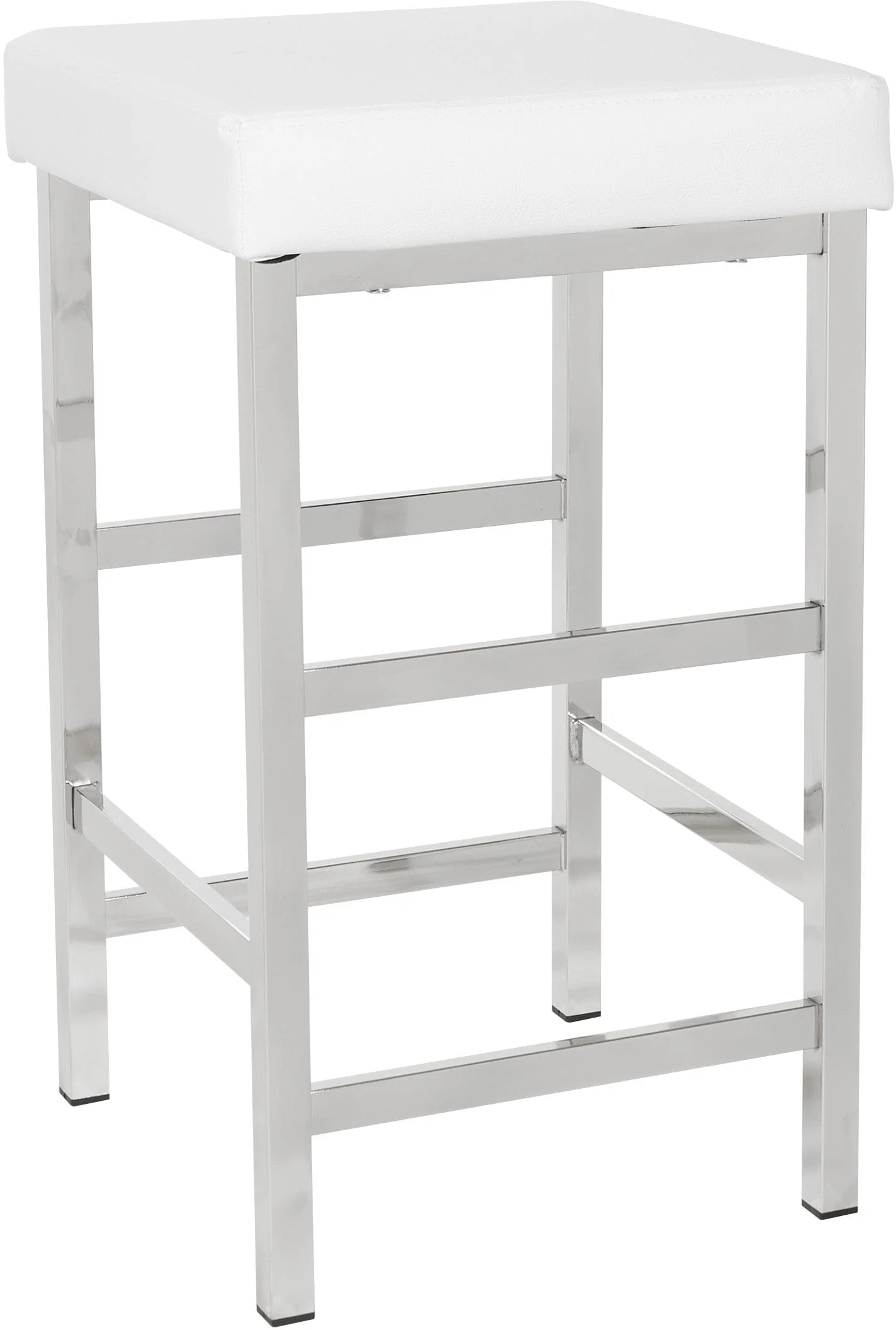 Office Star Polished Chrome Backless Stool [MET13] - Image 2