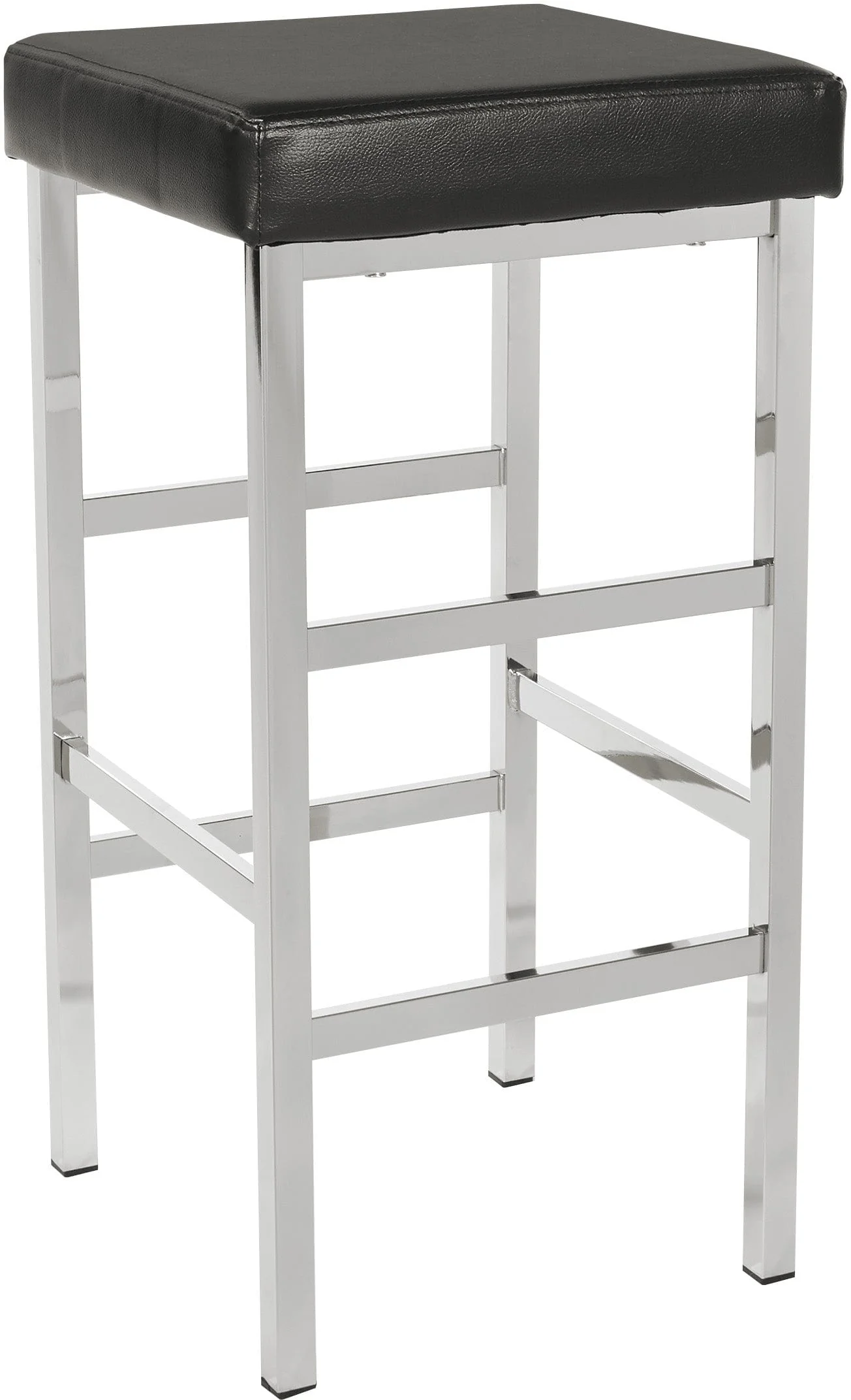 Office Star Polished Chrome Backless Stool [MET13] - Image 3