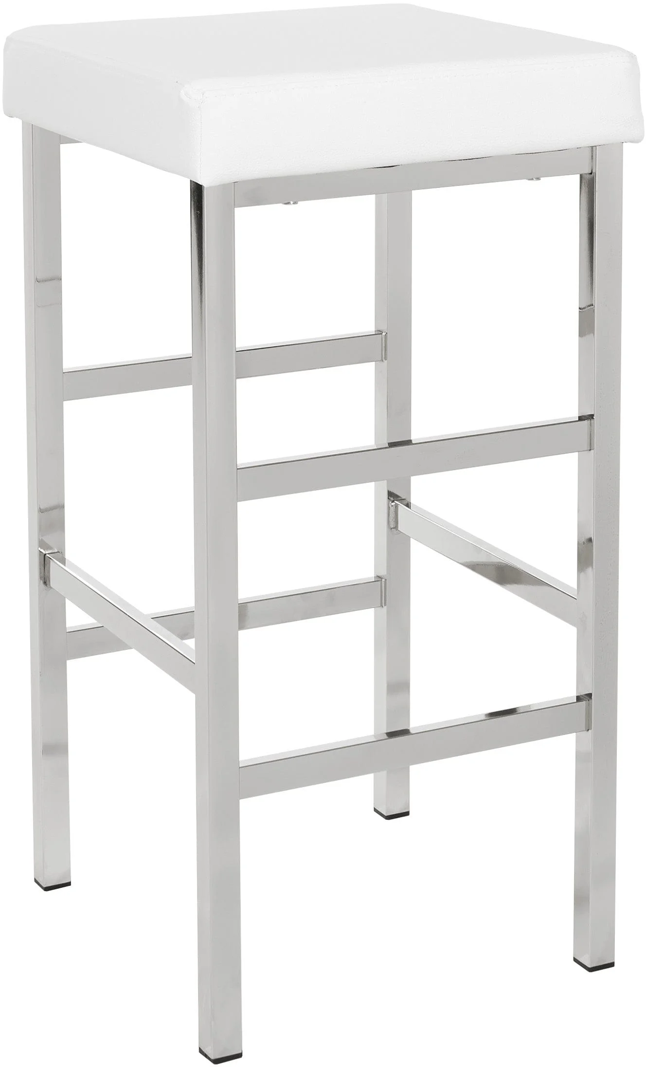 Office Star Polished Chrome Backless Stool [MET13] - Image 4