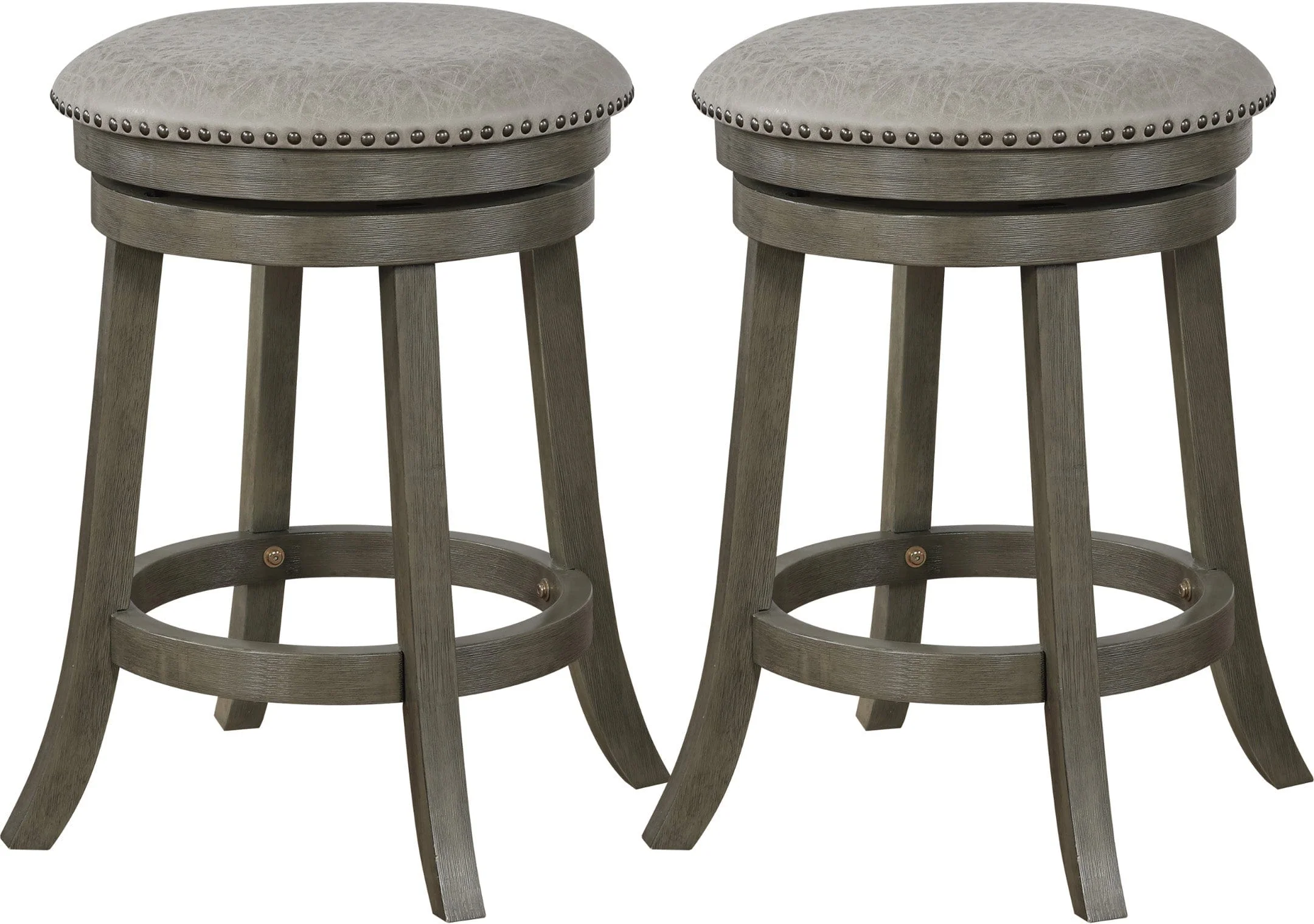 Office Star Round Backless Swivel Stool, 2-Pack [MET17] - Image 10