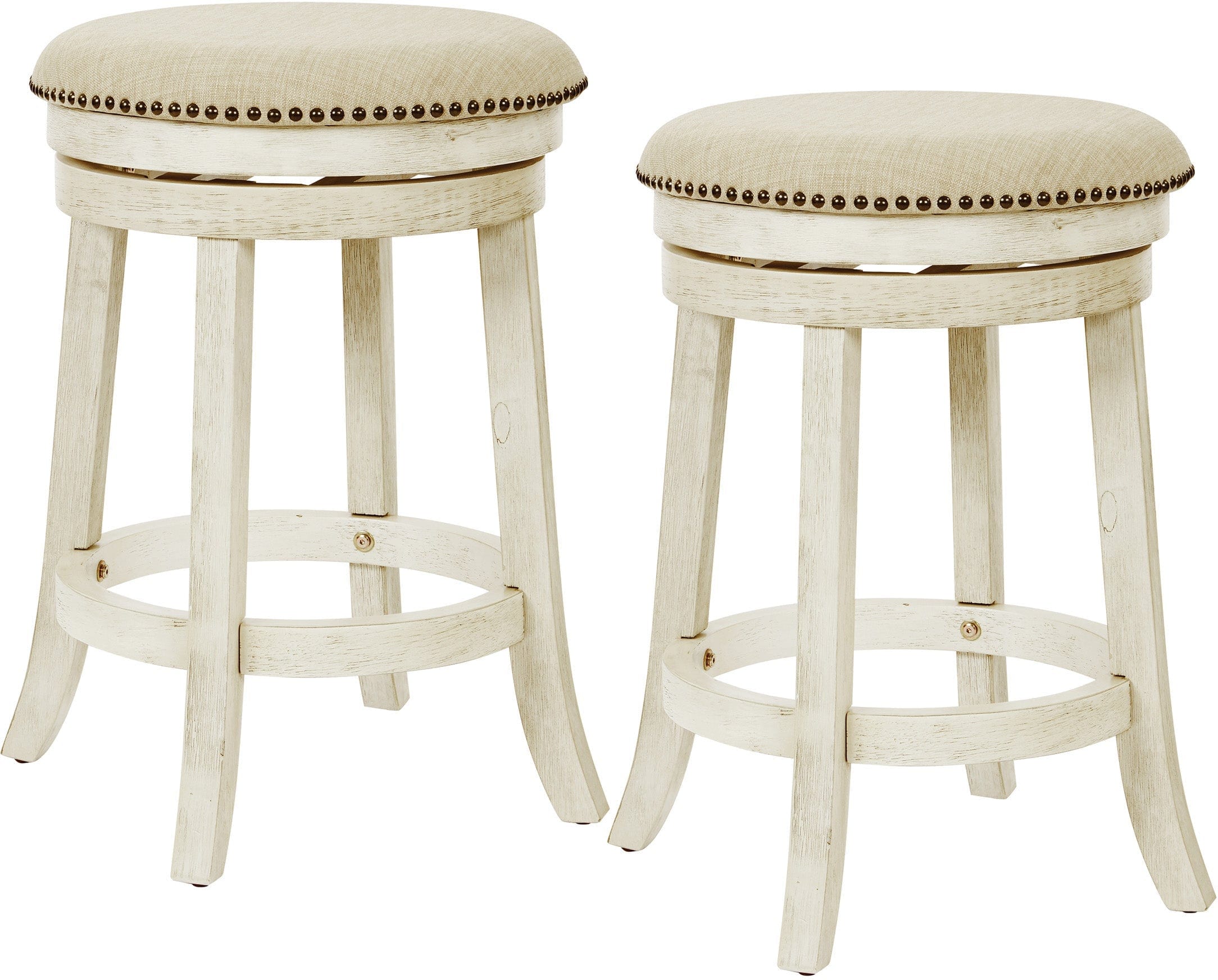 Office Star Round Backless Swivel Stool, 2-Pack [MET17] - Image 5