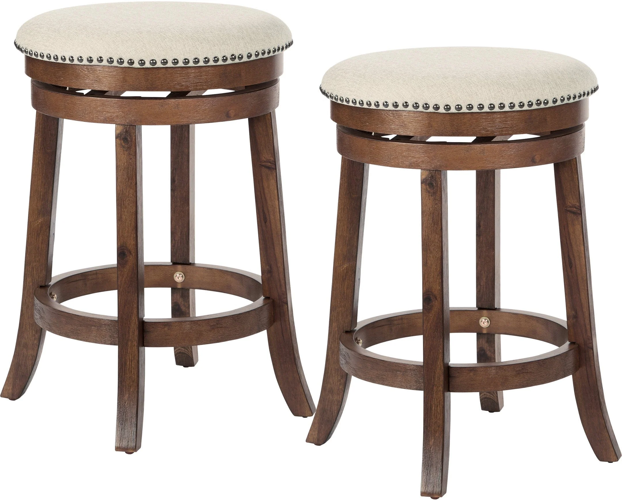 Office Star Round Backless Swivel Stool, 2-Pack [MET17] - Image 6
