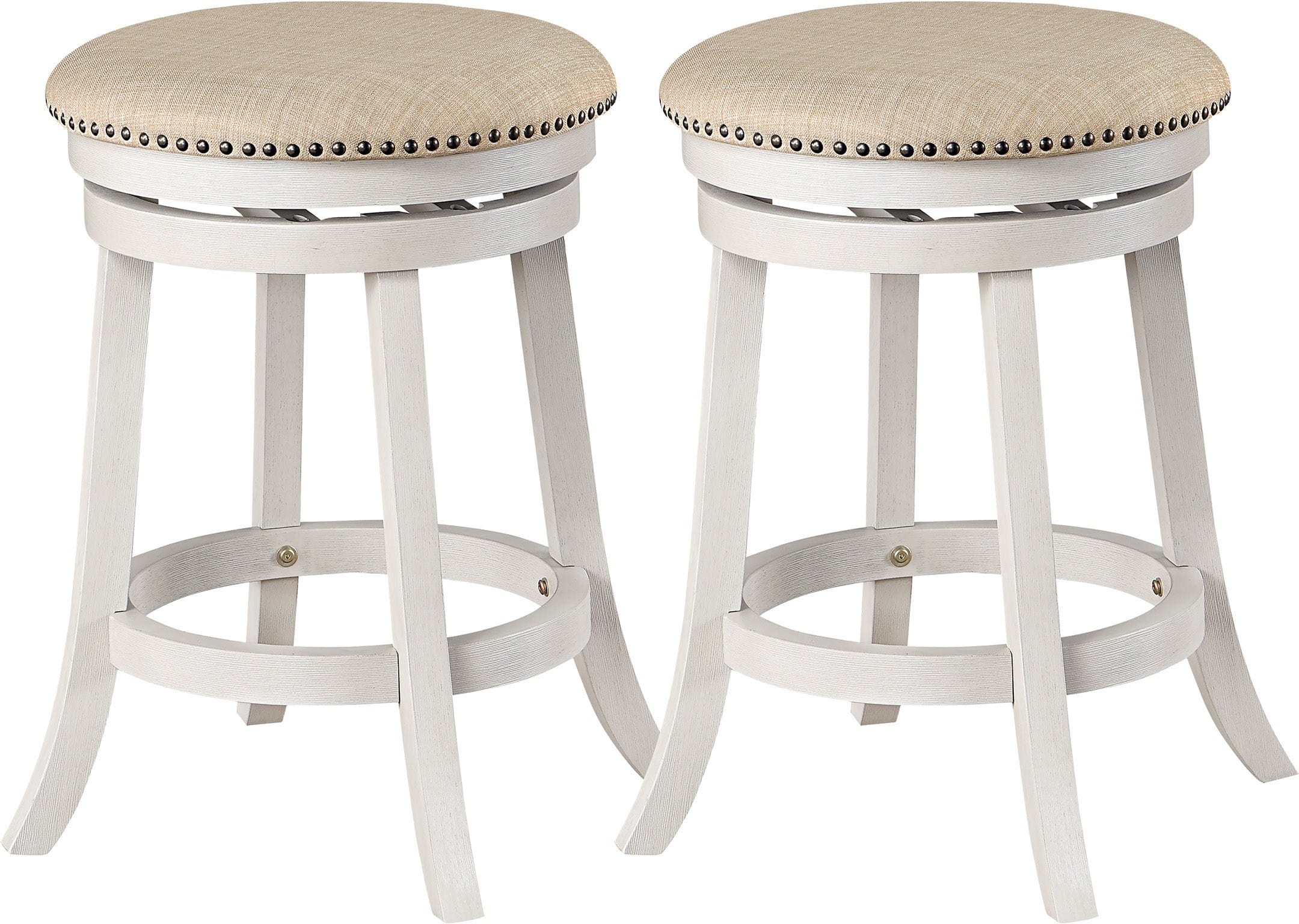 Office Star Round Backless Swivel Stool, 2-Pack [MET17] - Image 7