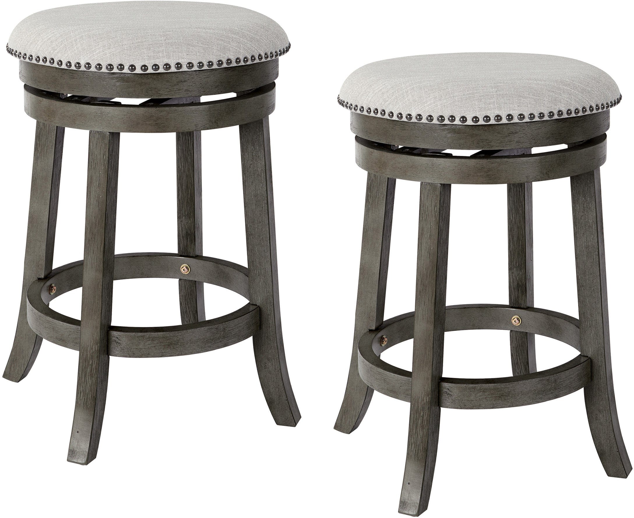 Office Star Round Backless Swivel Stool, 2-Pack [MET17] - Image 9