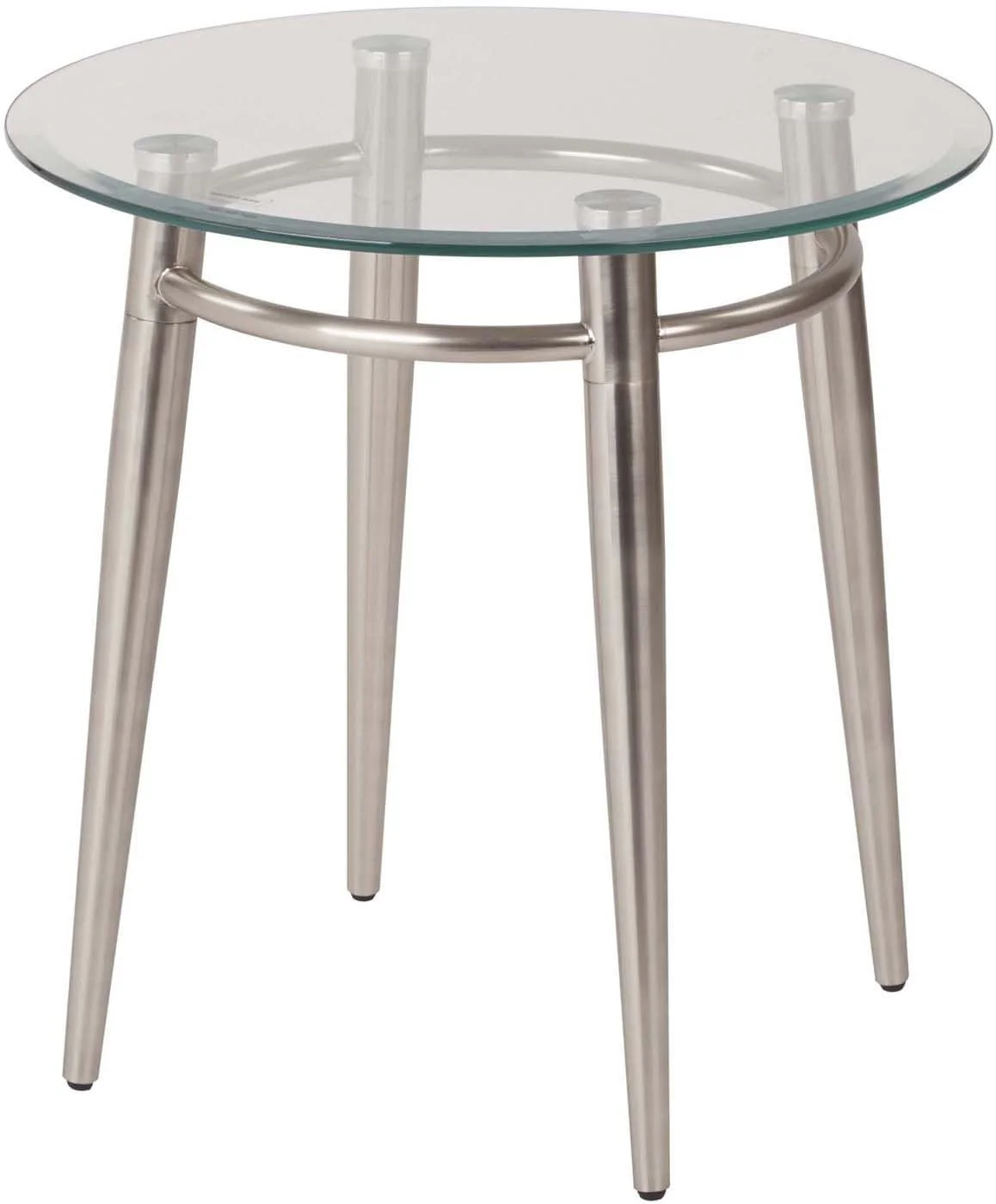 Ave Six Brooklyn Glass Round Top End Table [MG0920R-NB]