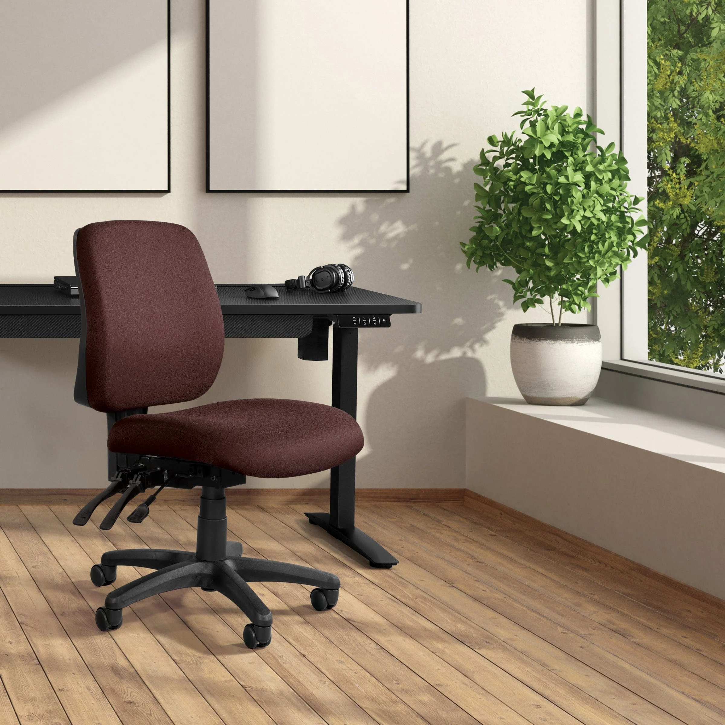 Work Smart™ Mid Back Adjustable Office Chair [33320] - Image 3