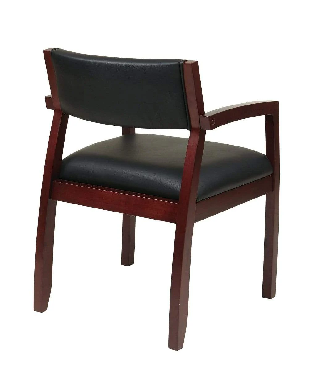 OSP Furniture® Napa Mahogany Guest Chair with Upholstered Back [NAP95MAH] - Image 2
