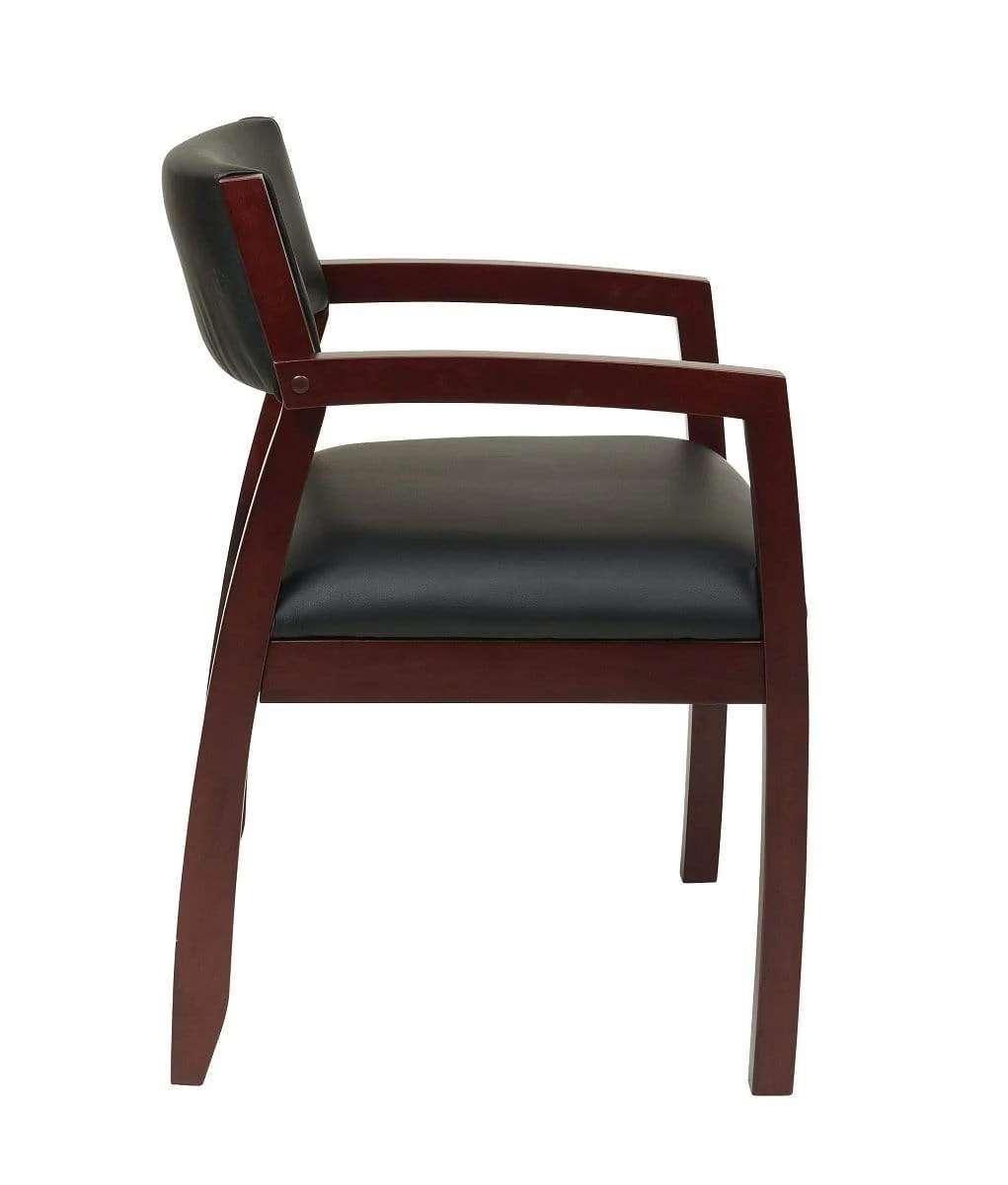 OSP Furniture® Napa Mahogany Guest Chair with Upholstered Back [NAP95MAH] - Image 3