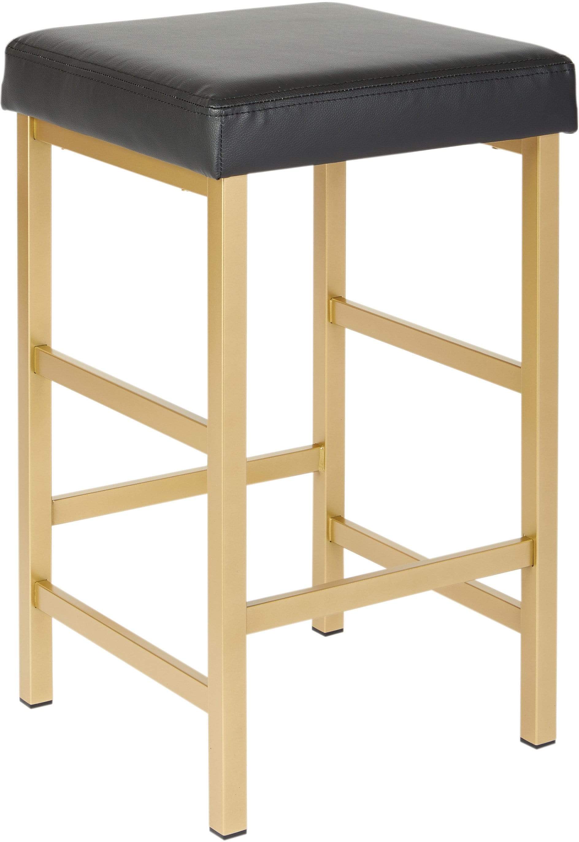 Office Star OSP Designs 26" Gold Backless Stool [MET1326G] - Image 4