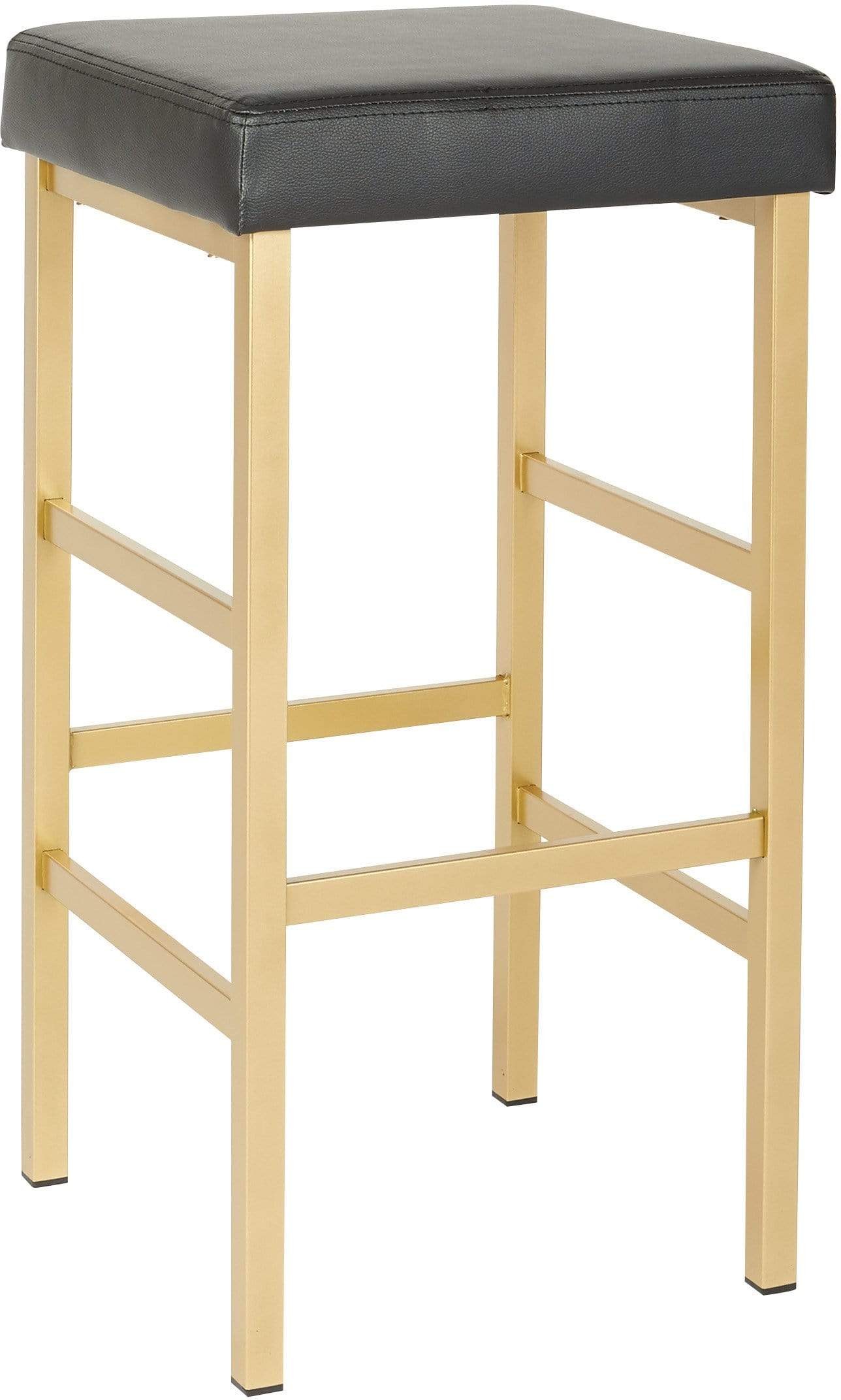 Office Star OSP Designs 30" Gold Backless Stool [MET1330G] - Image 4