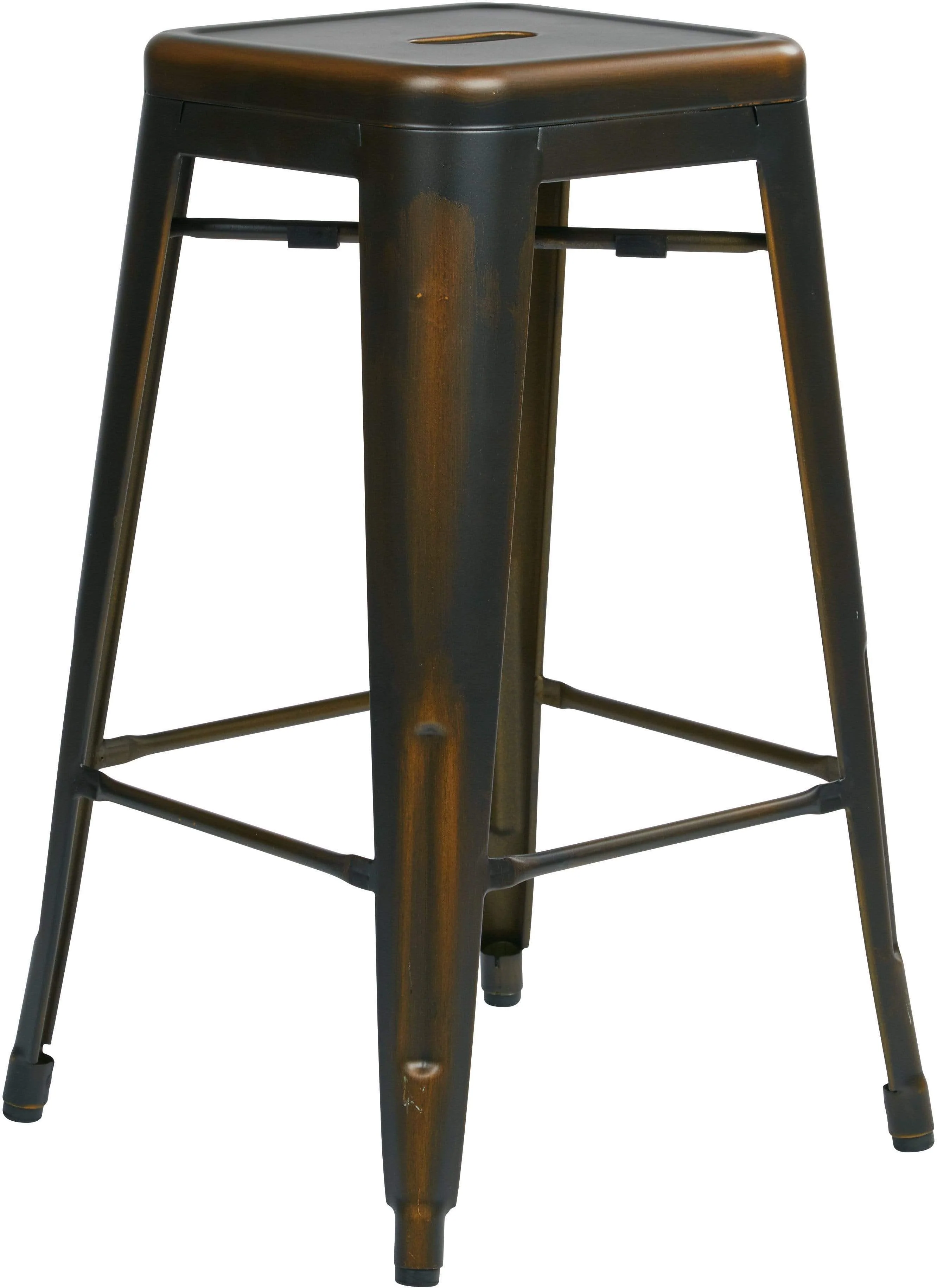 Office Star Bristow 26" Antique Metal Stool, 2-Pack [BRW3026A2] - Image 9