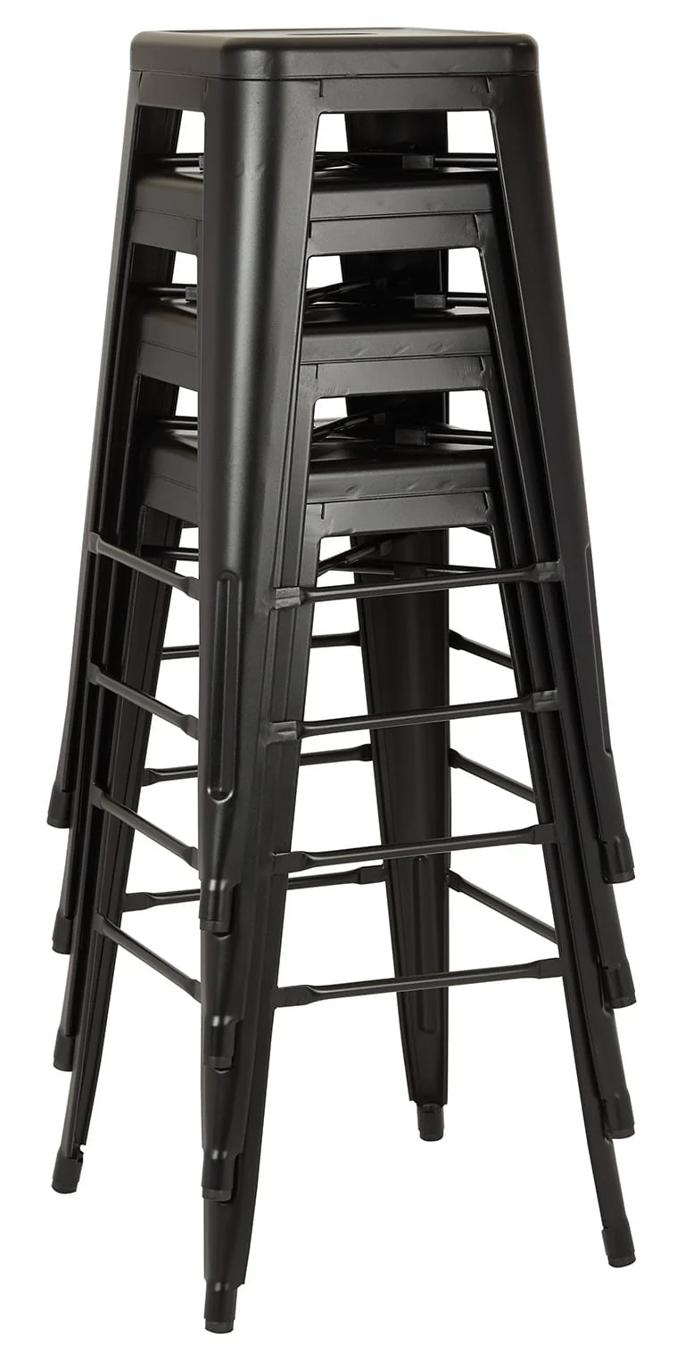 Office Star Bristow 30" High Metal Stool, 4-Pack [BRW3030A4] - Image 10