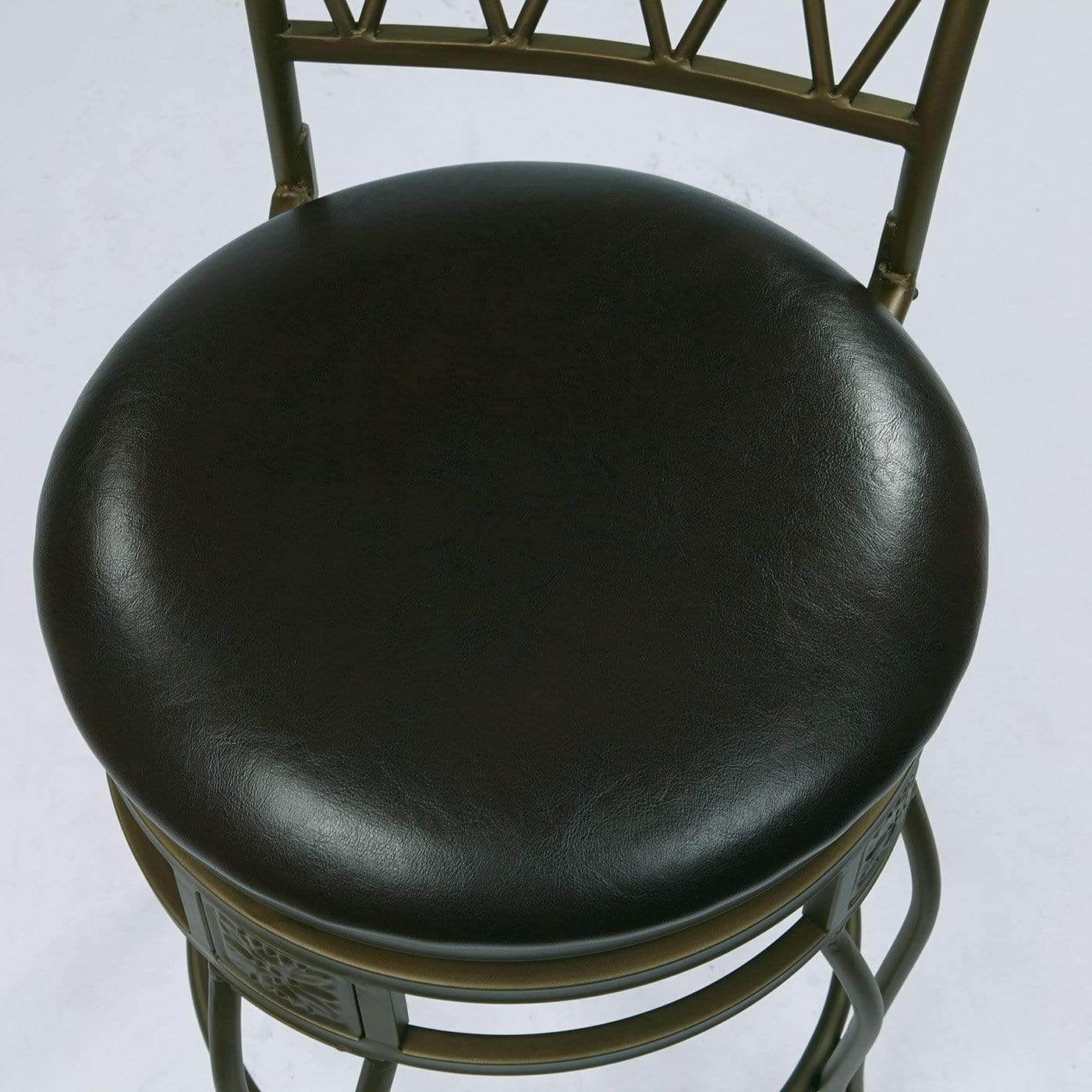 Cosmo Metal Swivel Bar Stool Espresso Faux Leather Seat [CSM2630-ES] - Image 5