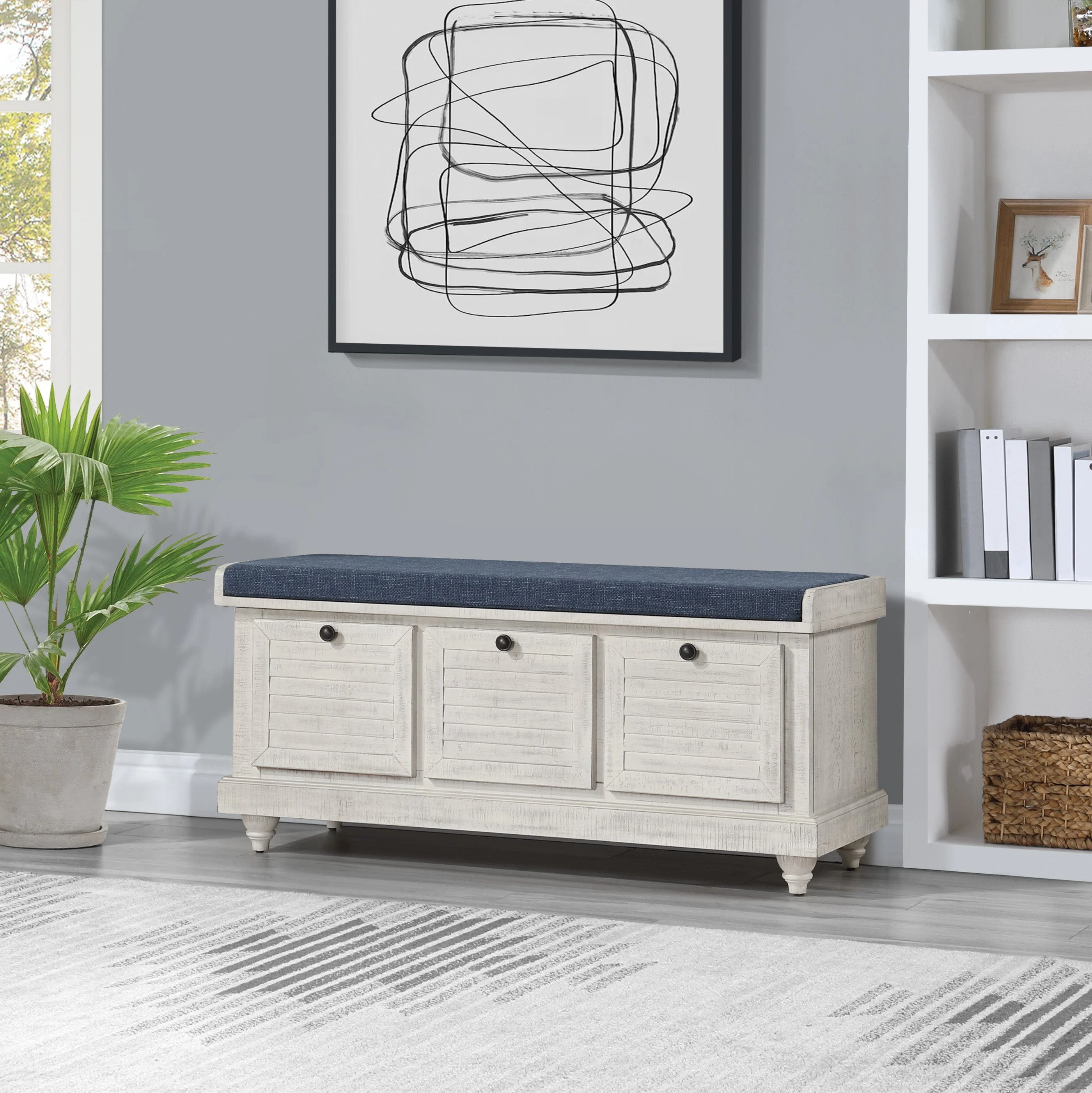 Office Star OSP Designs Dover Storage Bench [DOV] - Image 14