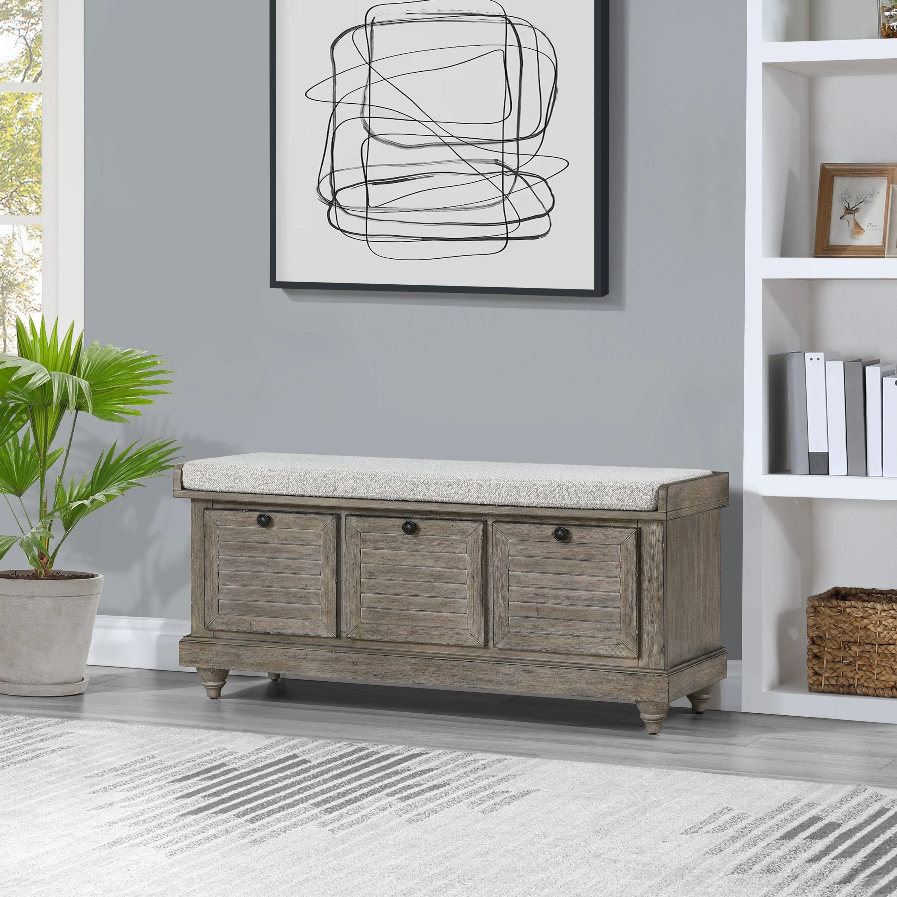 Office Star OSP Designs Dover Storage Bench [DOV] - Image 15