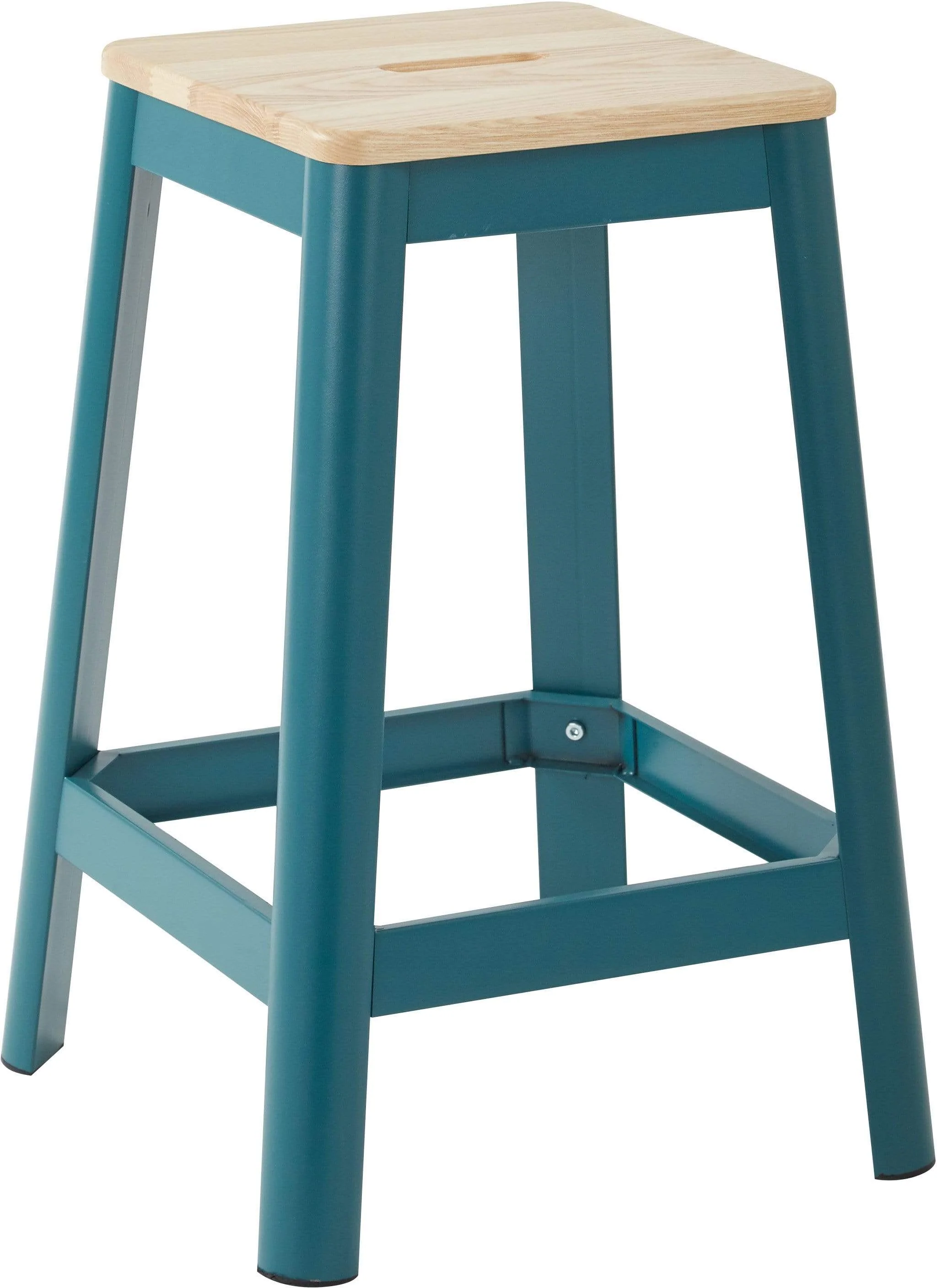 OSP Designs Hammond 26" Metal Stool, Lightwood Seat, Frame [HMM9426L]