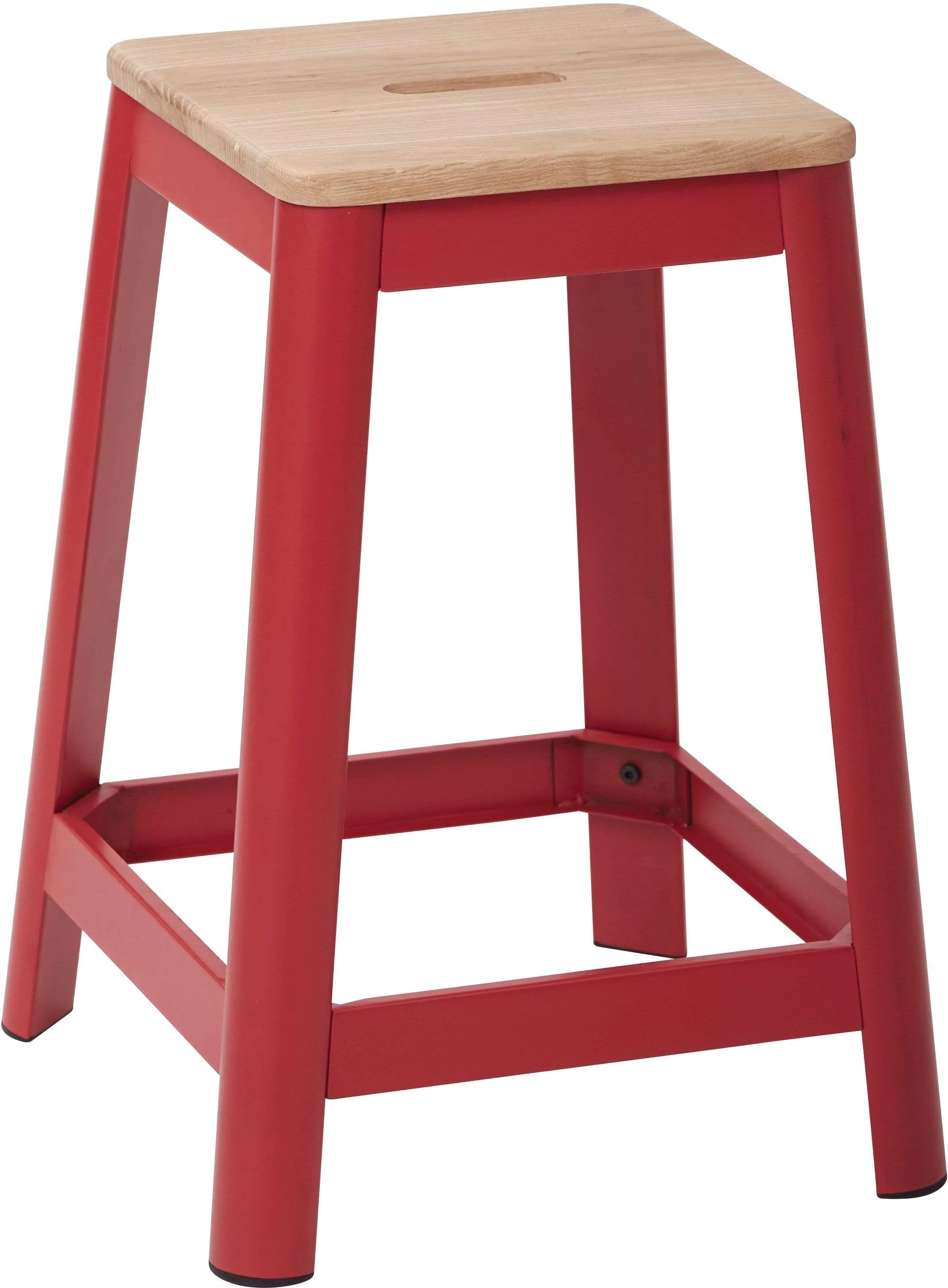 OSP Designs Hammond 26" Metal Stool, Lightwood Seat, Frame [HMM9426L] - Image 2