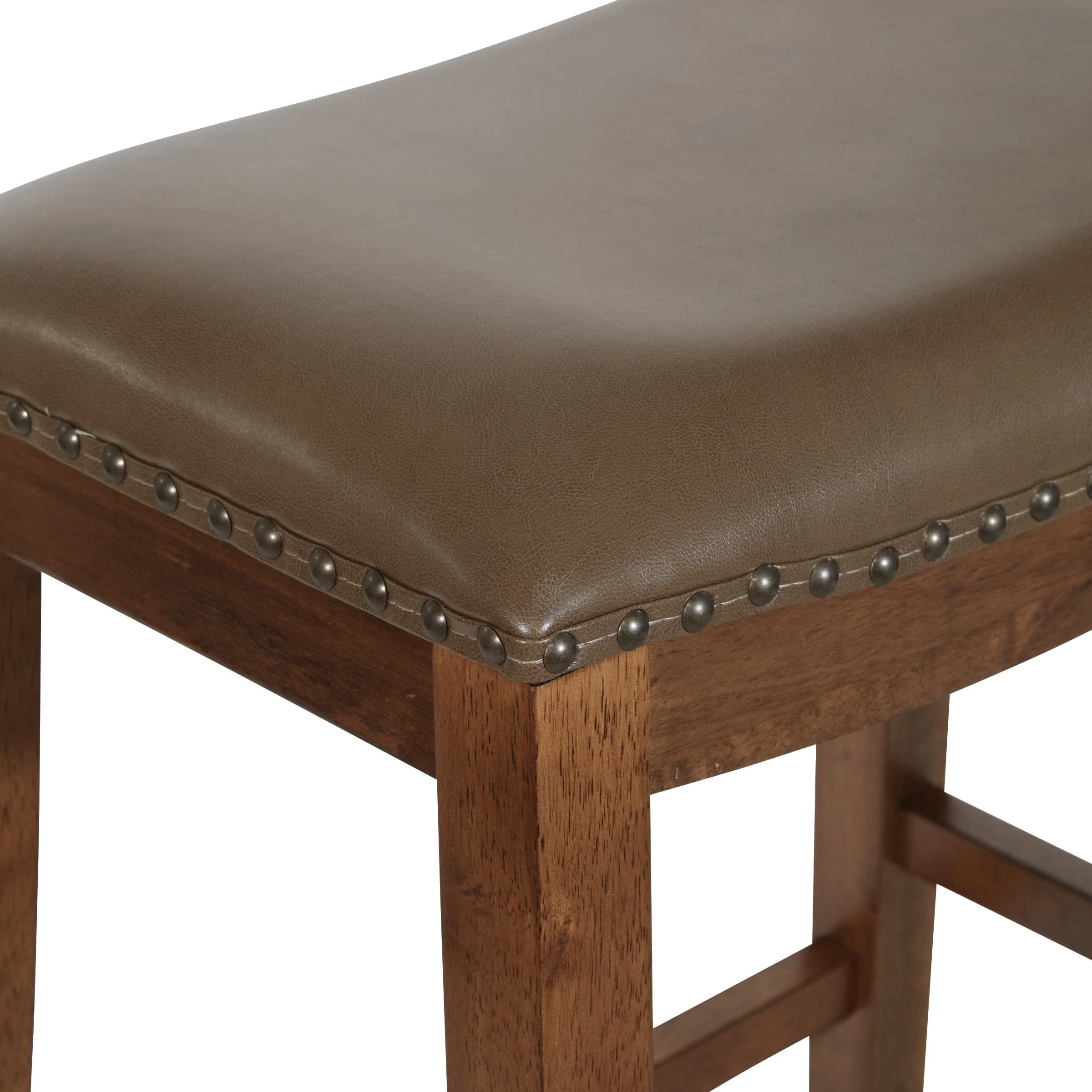 Metro 29" Saddle Stool, Espresso Legs, Bonded Leather [MET1529] - Image 3