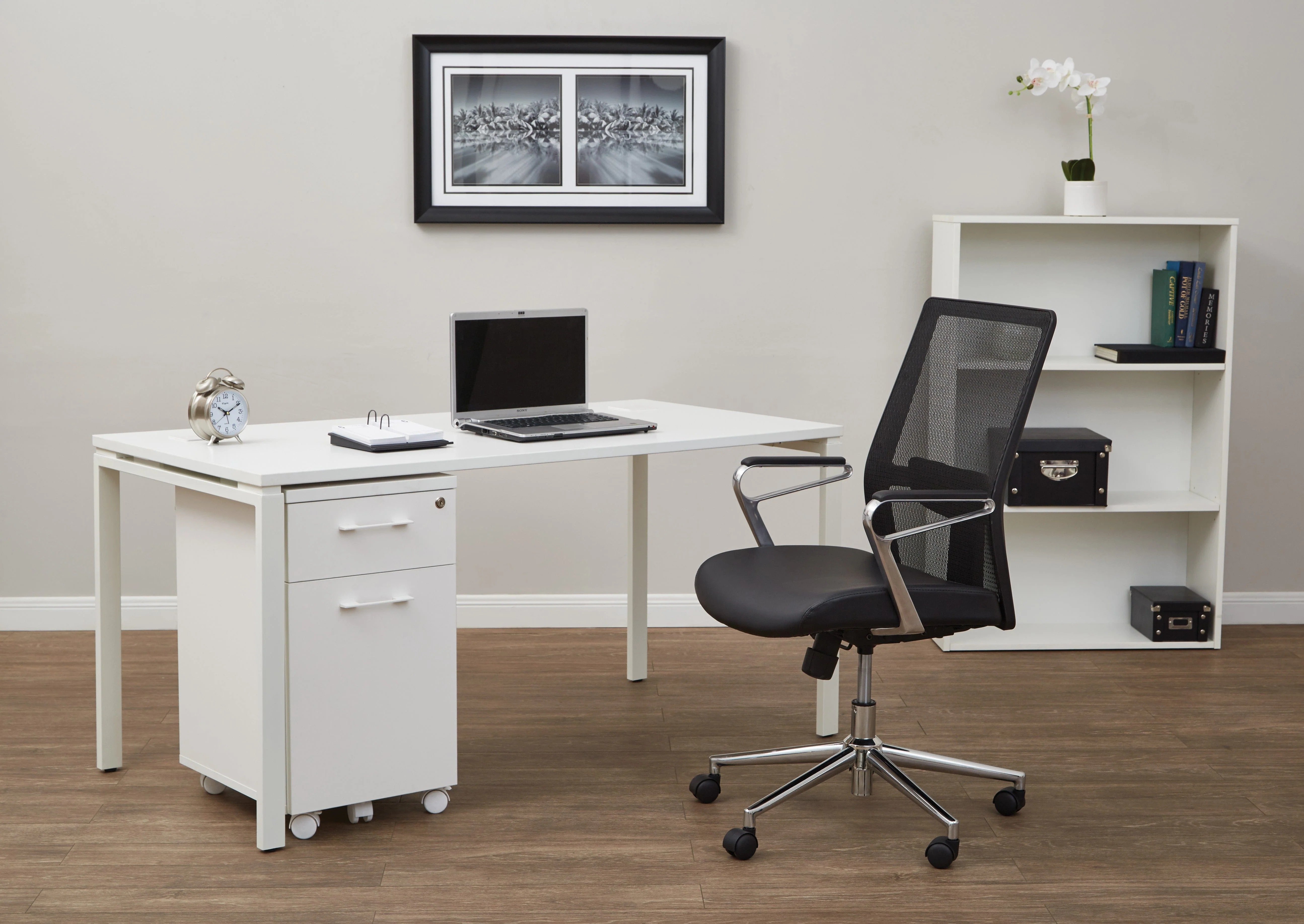 OSP Designs 60” Writing Desk with Top / Metal Legs [PRD3060D] - Image 4