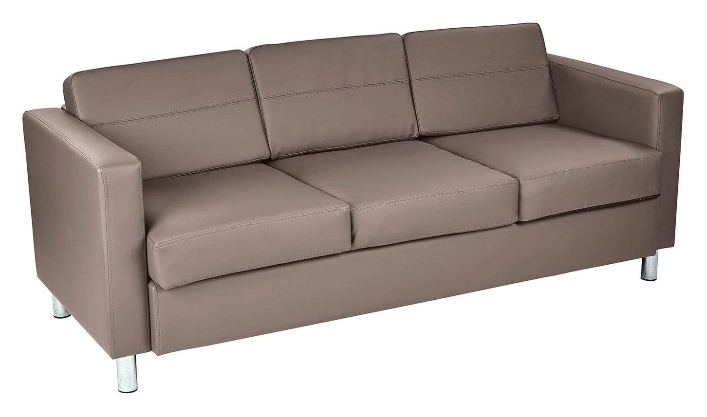 Ave Six Pacific Faux Leather Sofa with Box Spring Seat [PAC53] - Image 3