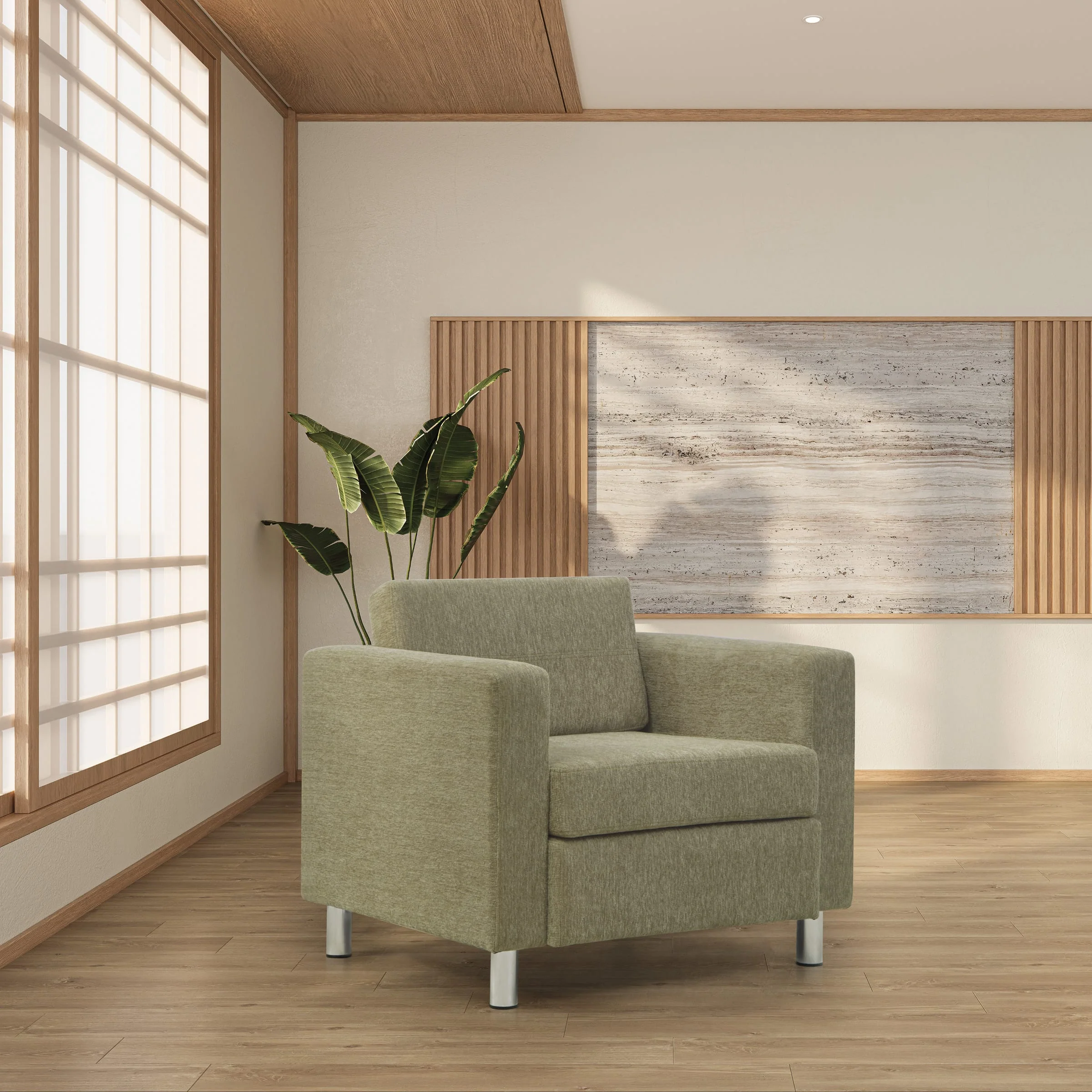 Office Star Pacific Fabric Arm Chair [PAC51] - Image 2