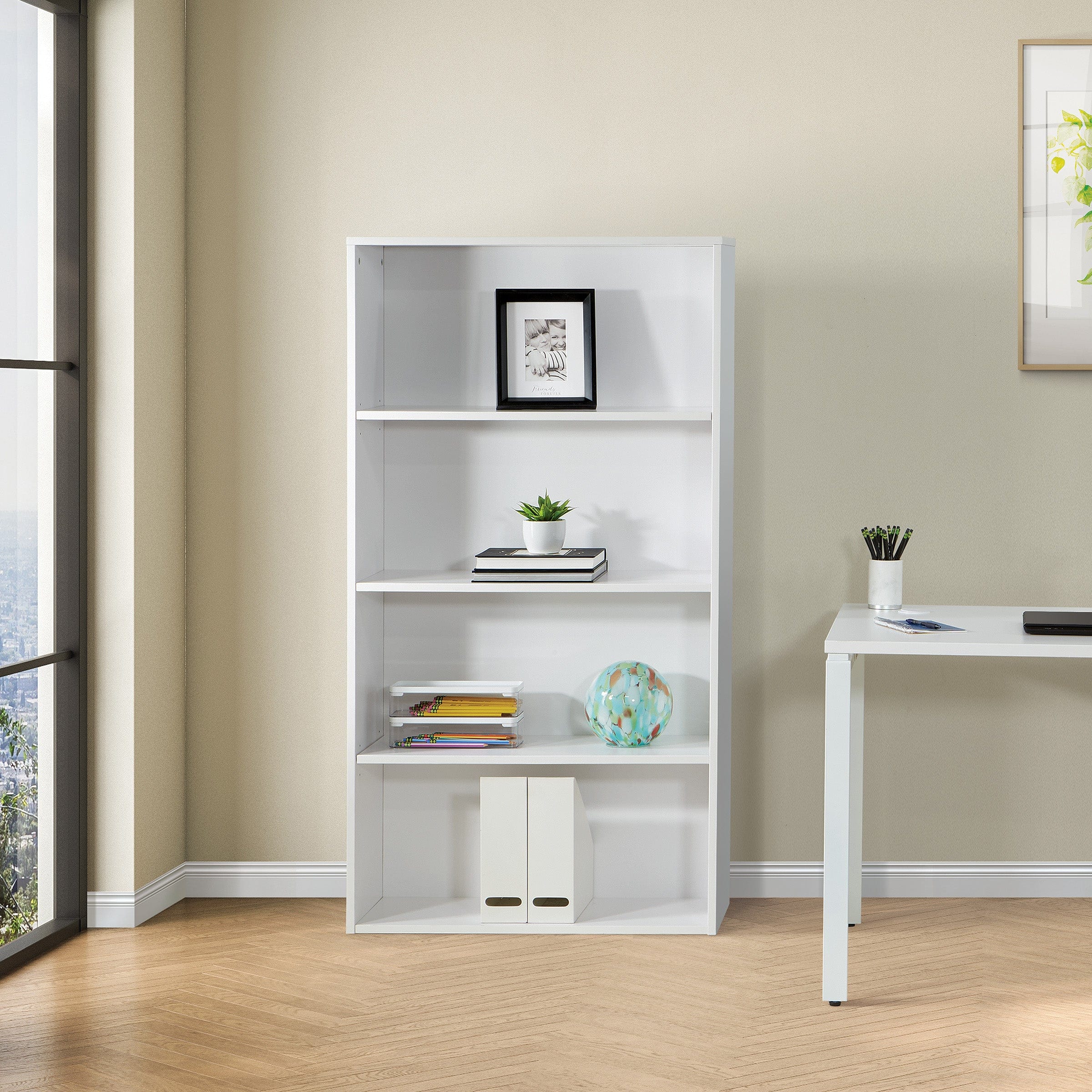 OSP Designs Prado 60" 4-Shelf Bookcase 3/4" Shelves [PRD3260] - Image 5