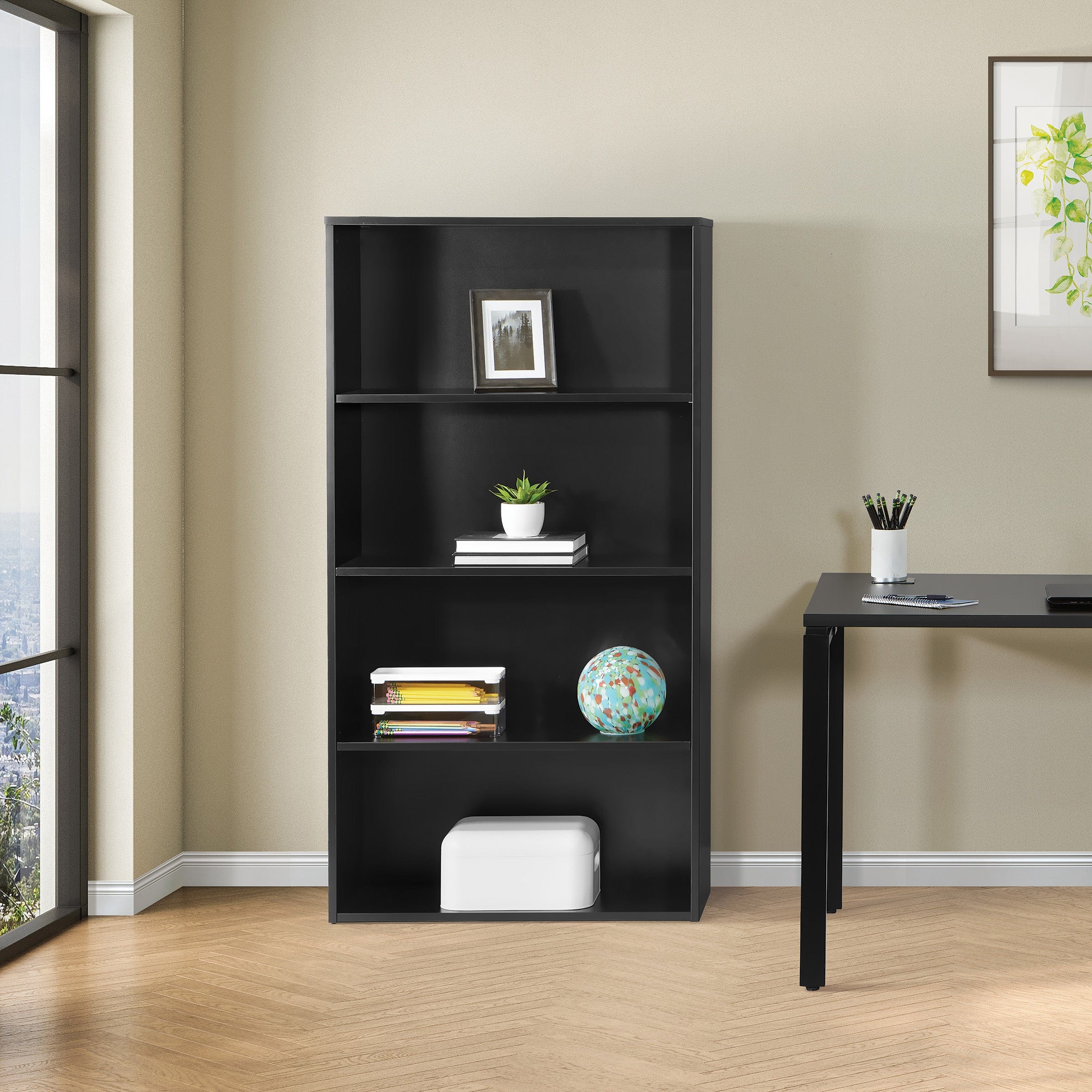 OSP Designs Prado 60" 4-Shelf Bookcase 3/4" Shelves [PRD3260] - Image 6