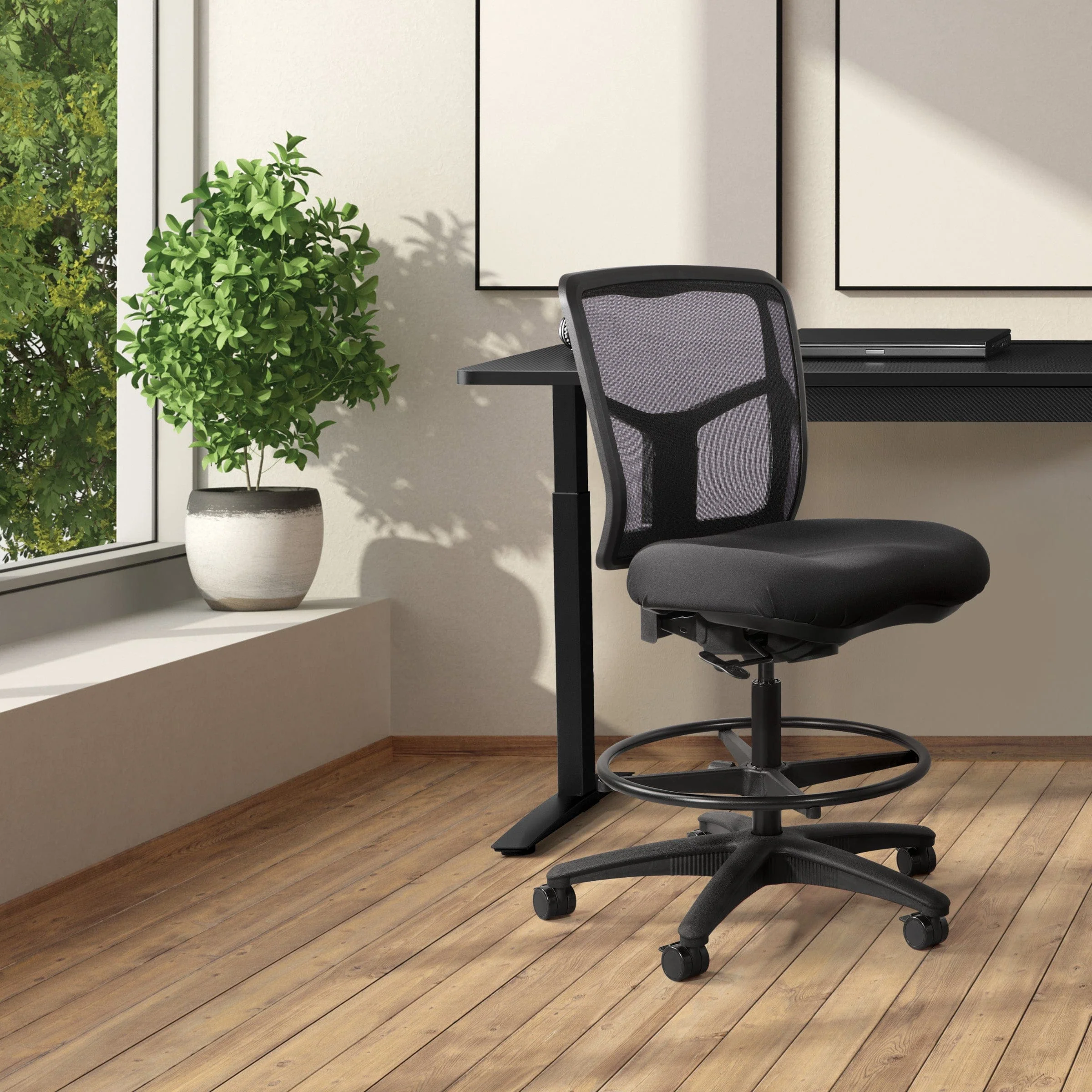 Office Star Pro-Line II™ ProGrid® Mesh Drafting Chair [92583-30] - Image 5