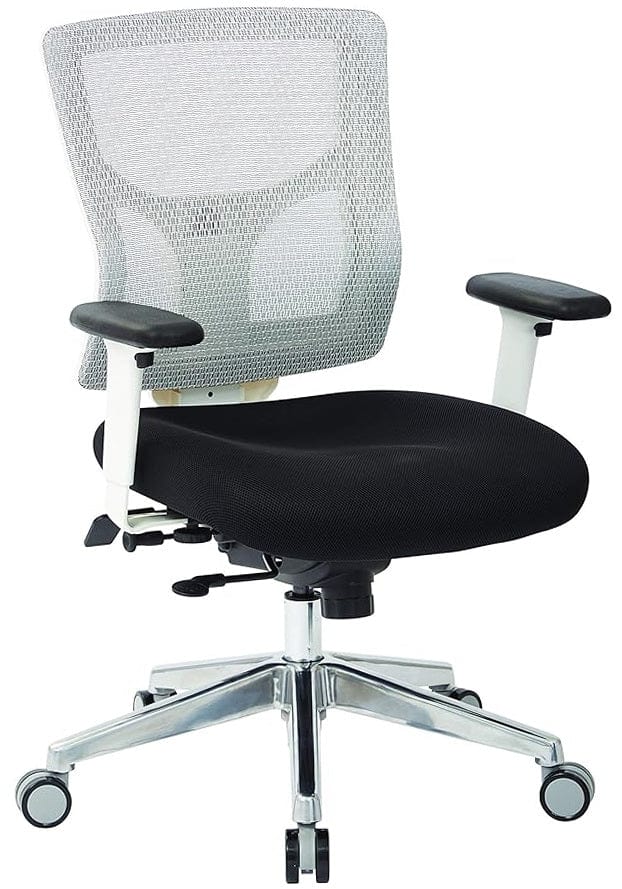 Office Star Pro-Line II™ ProGrid® White Mesh Mid Back Chair [95673] - Image 5