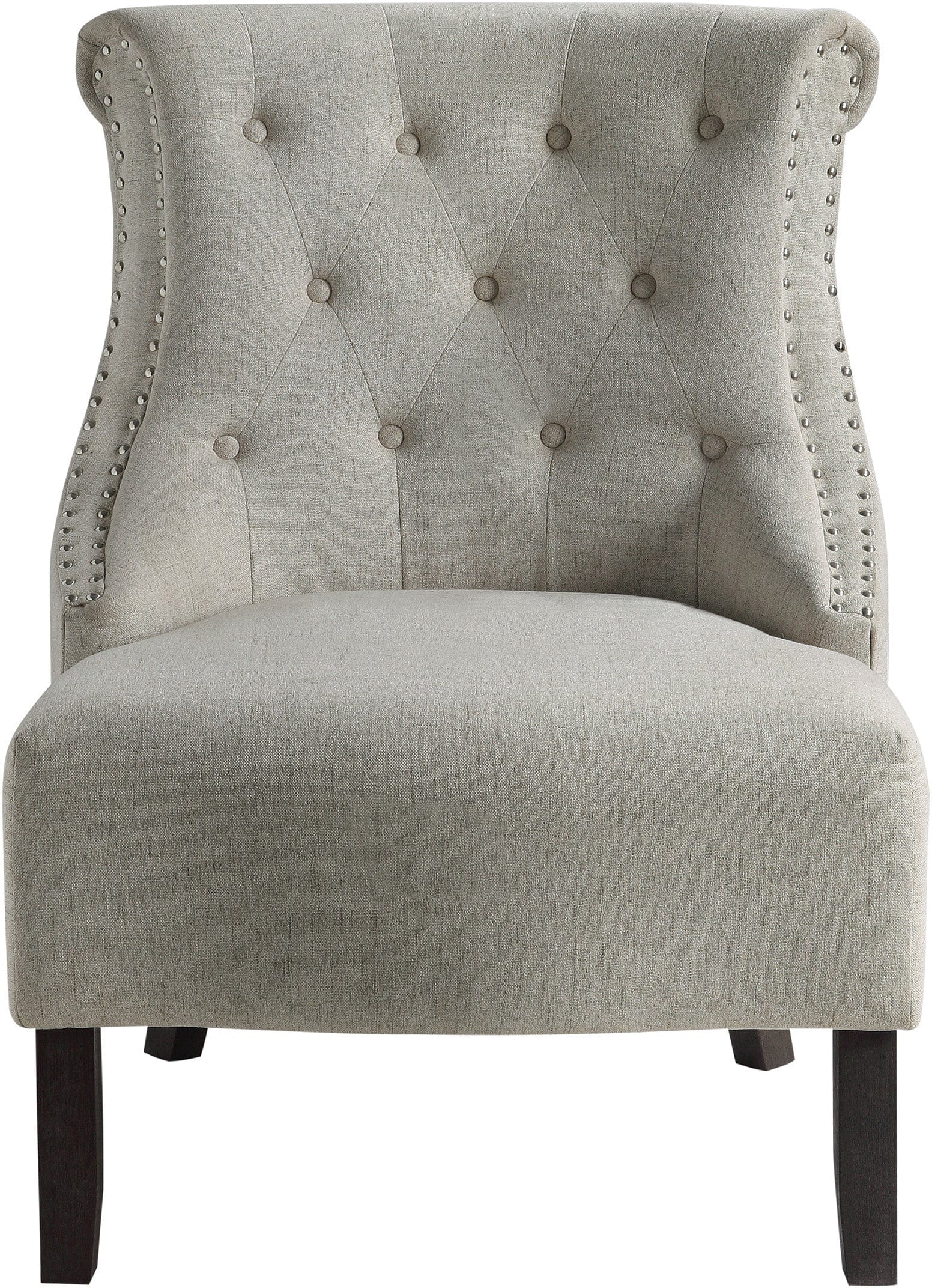 Office Star Evelyn Tufted Chair with Grey Wash Legs [SB586] - Image 9