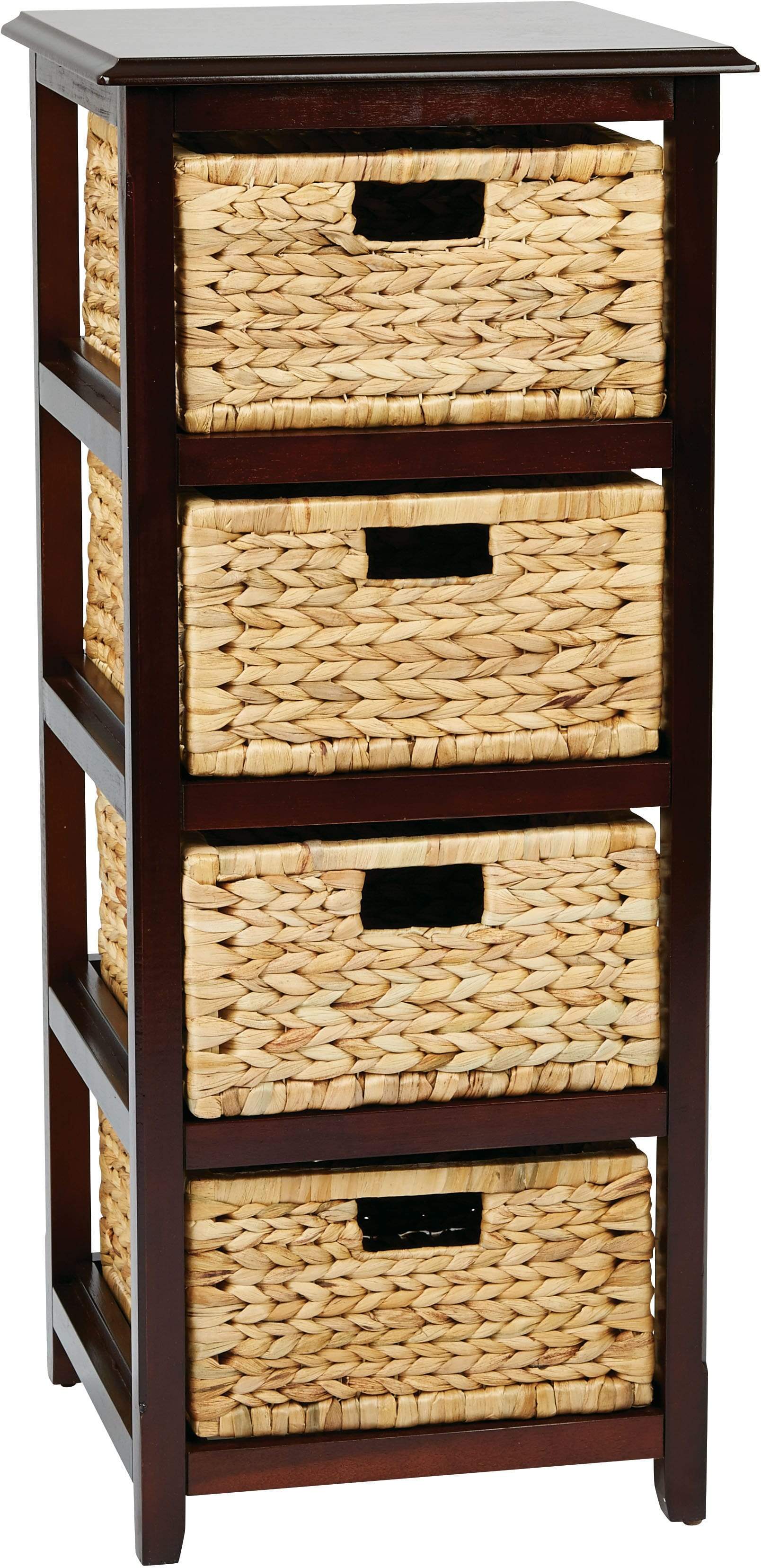 Office Star OSP Designs Seabrook 4 Tier Storage Unit [SBK4514A] - Image 2