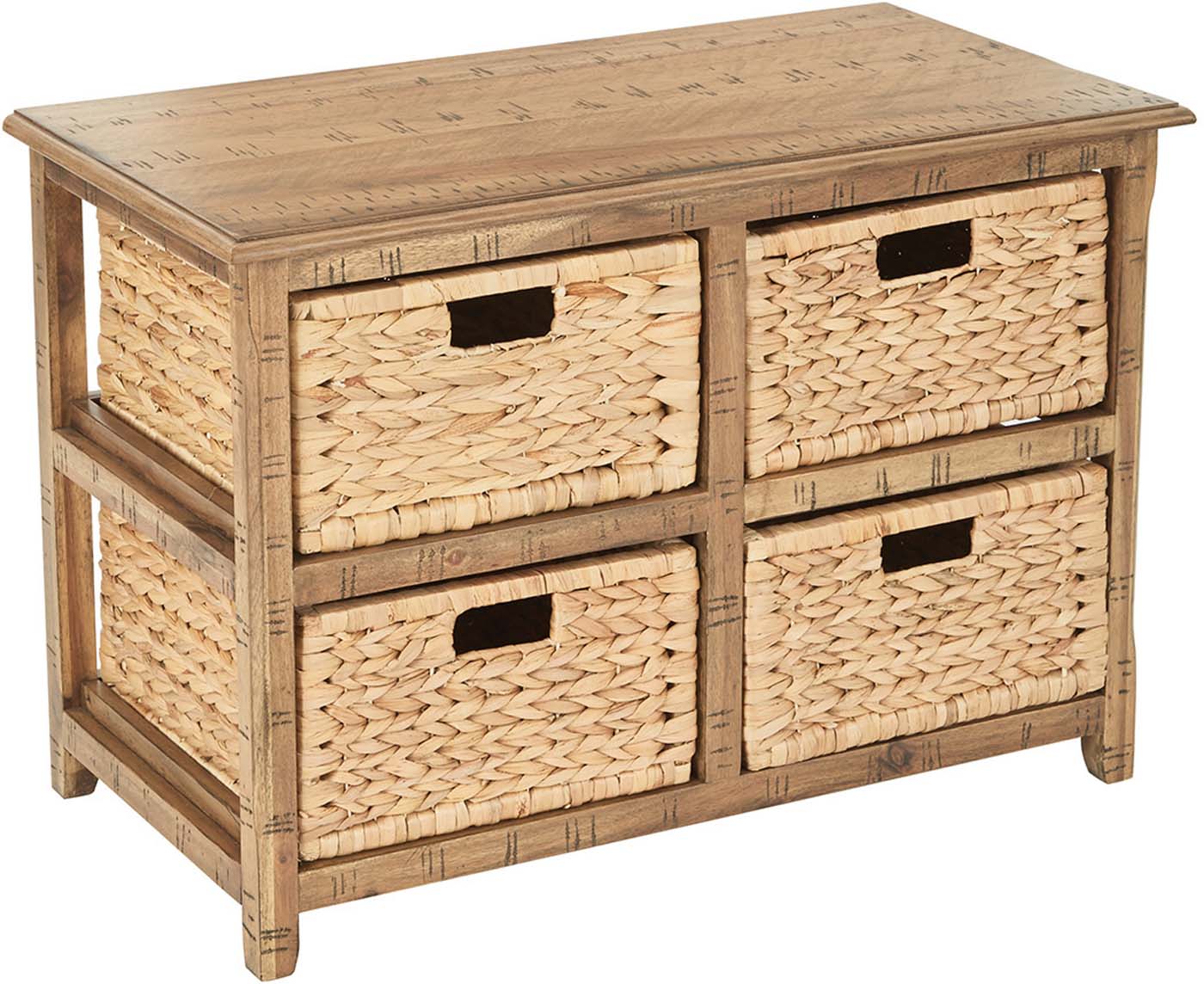 Sheridan Horizontal 4-Drawer Storage, Distressed Toffee, Assembled [SH4515-DT]