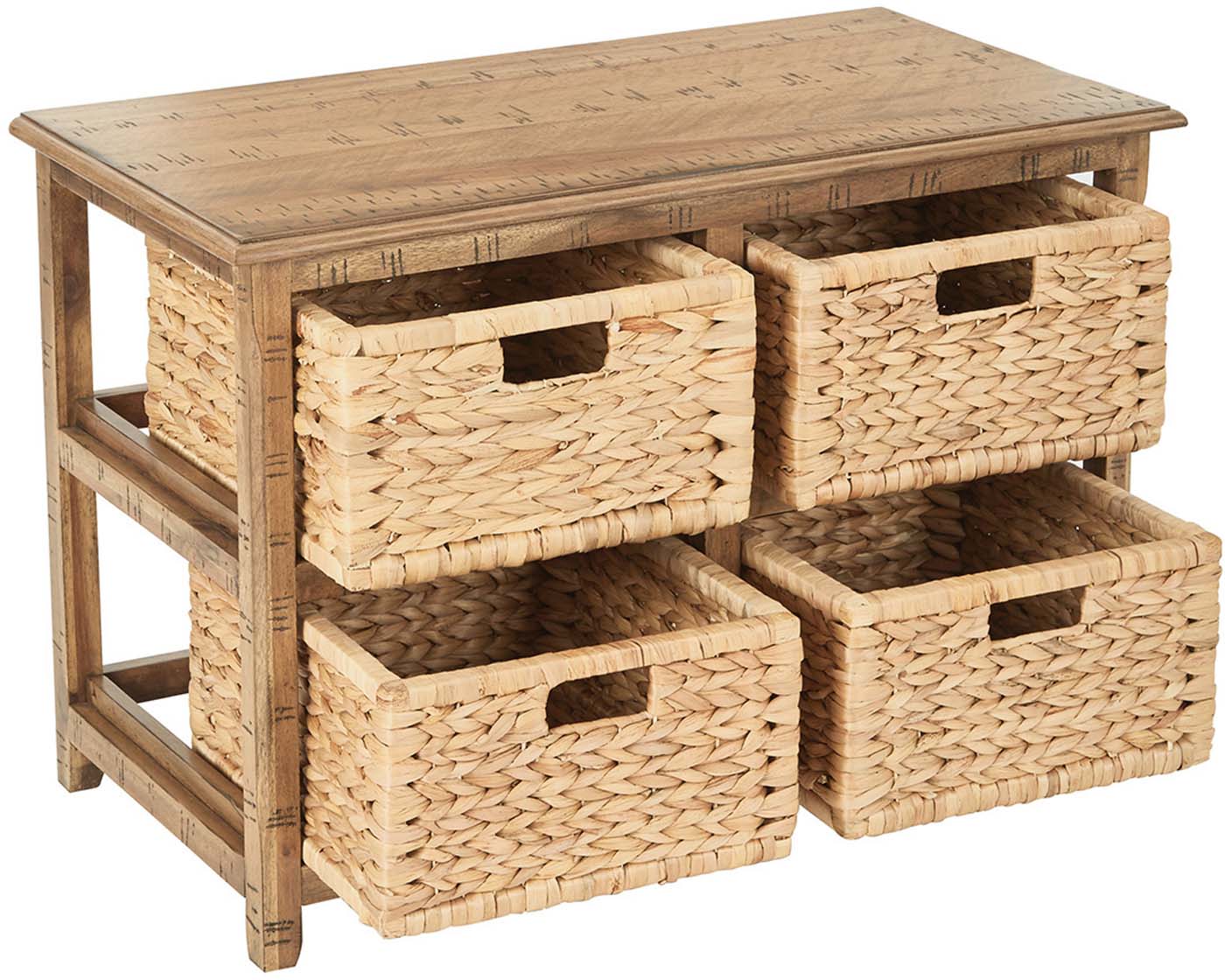 Sheridan Horizontal 4-Drawer Storage, Distressed Toffee, Assembled [SH4515-DT] - Image 2