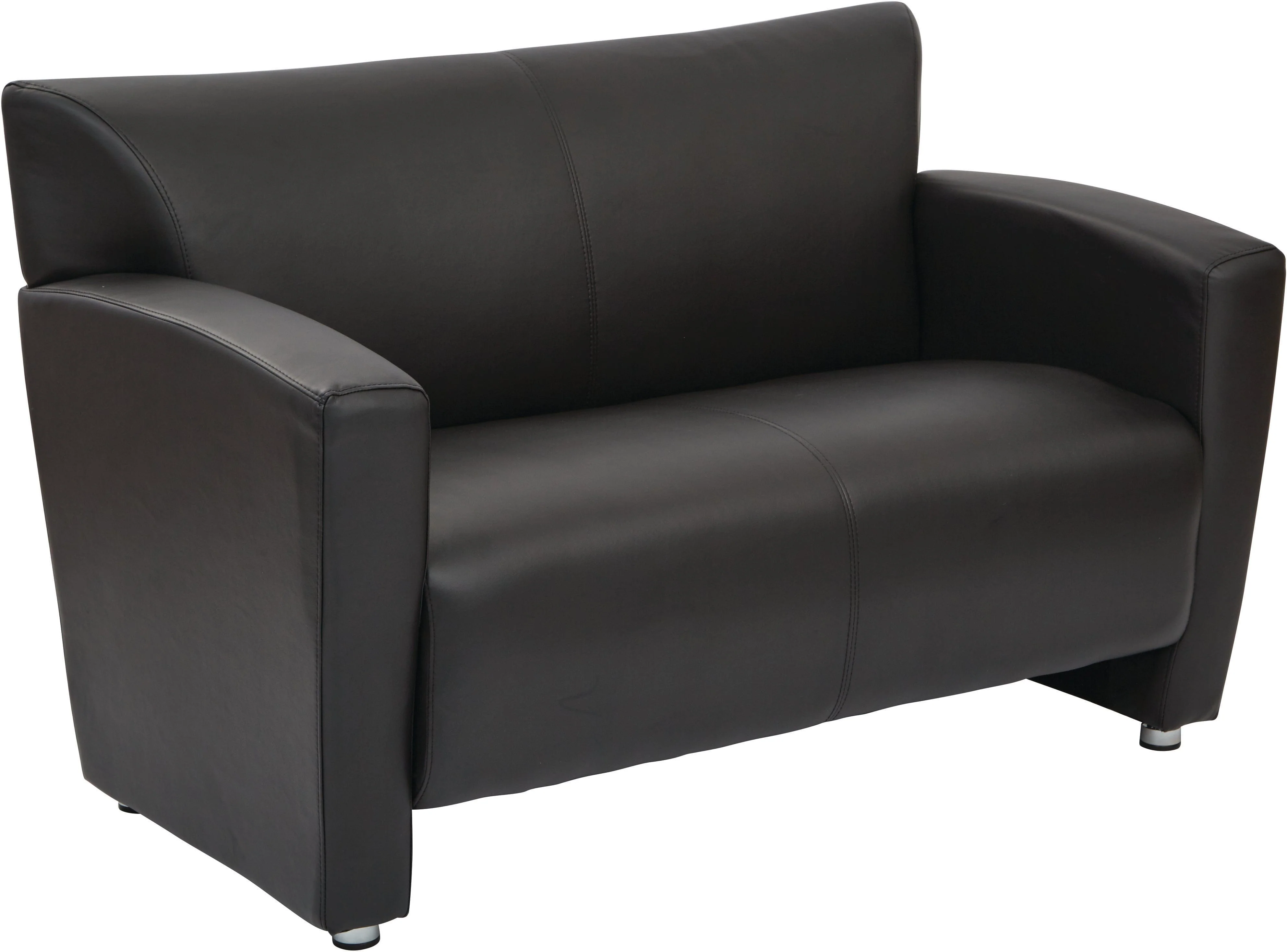 Office Star Loveseat with Silver Finish Legs [SL2912S]